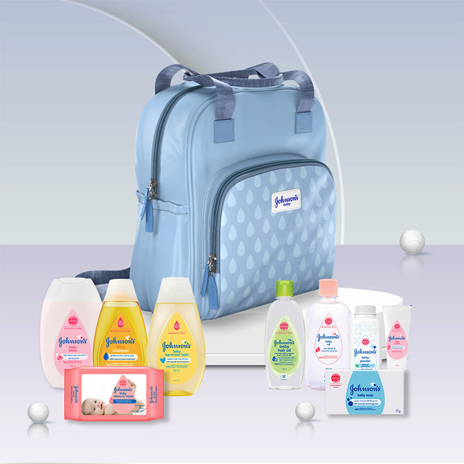 Image of JOHNSON'S BABY Gift Pack with Daily Essential products & a Premium Maternity Bag