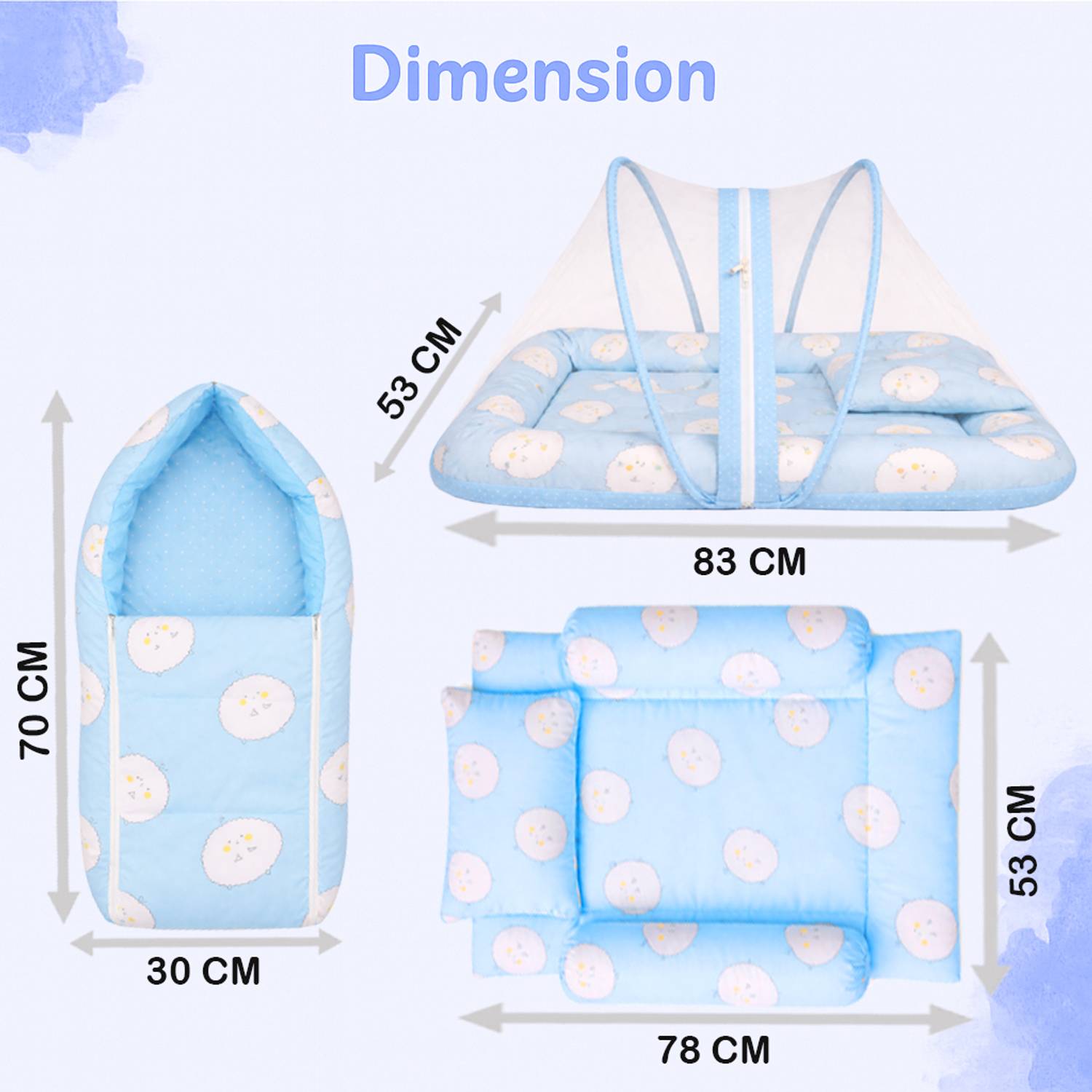 Toddylon Newborn Baby Bedding Combo Pack (0-6 Months) - Image 3