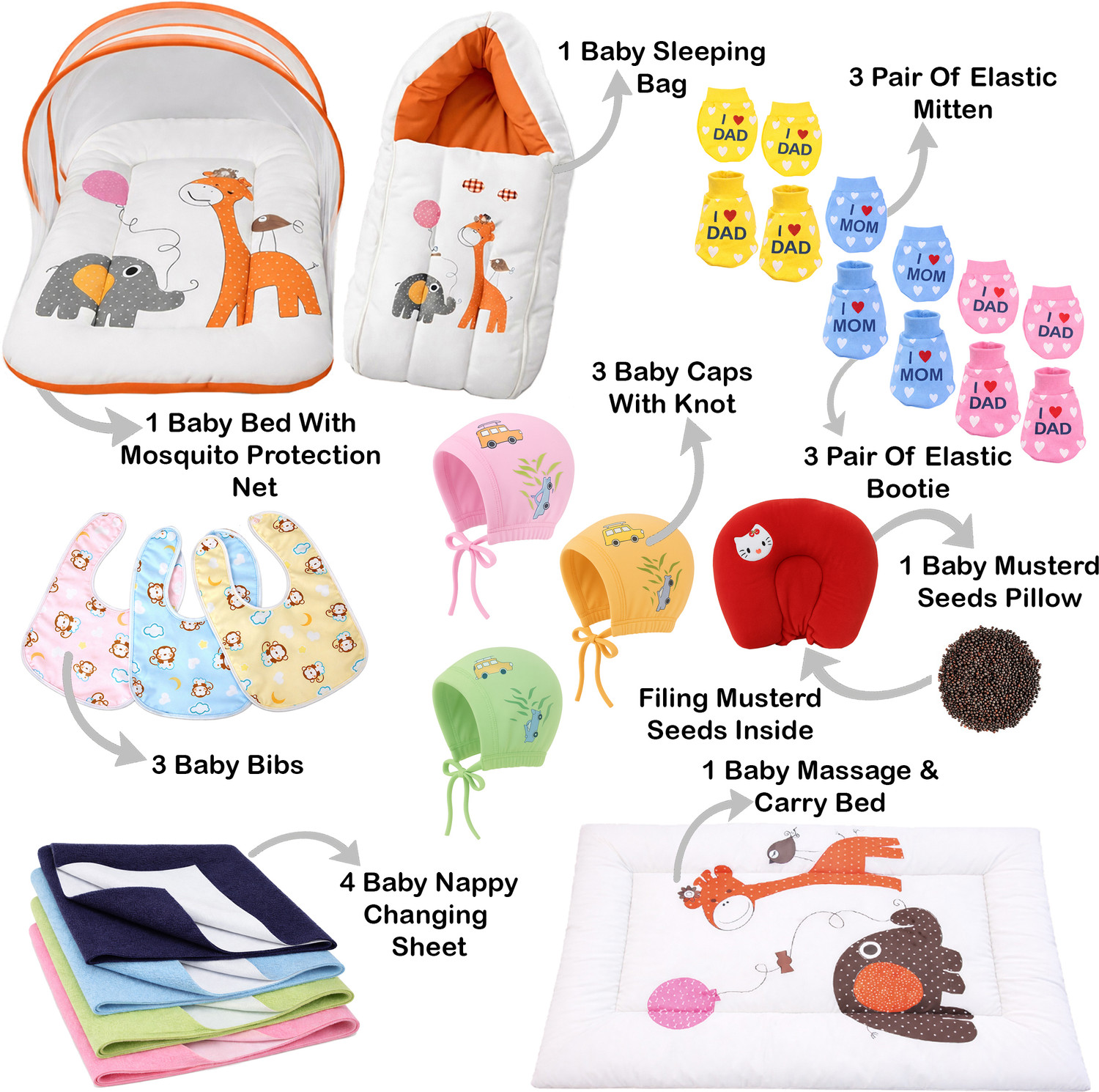 Image of Toddylon NEW Born Baby Daily Essential Complete Item Combo Pack