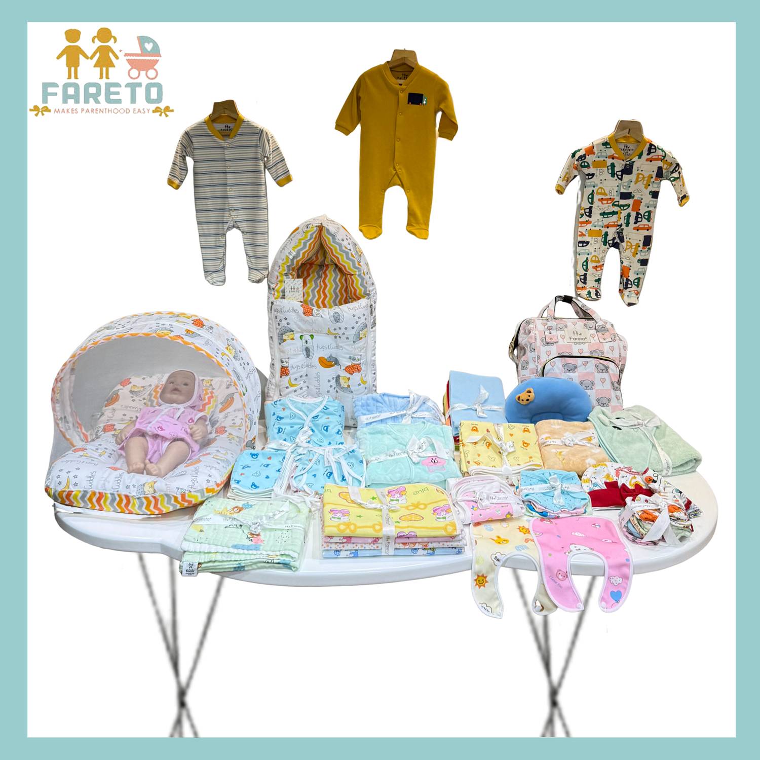 Fareto New Born Baby Monsoon Hospital Essentials 82-in-1 (0-6M) - Image 5