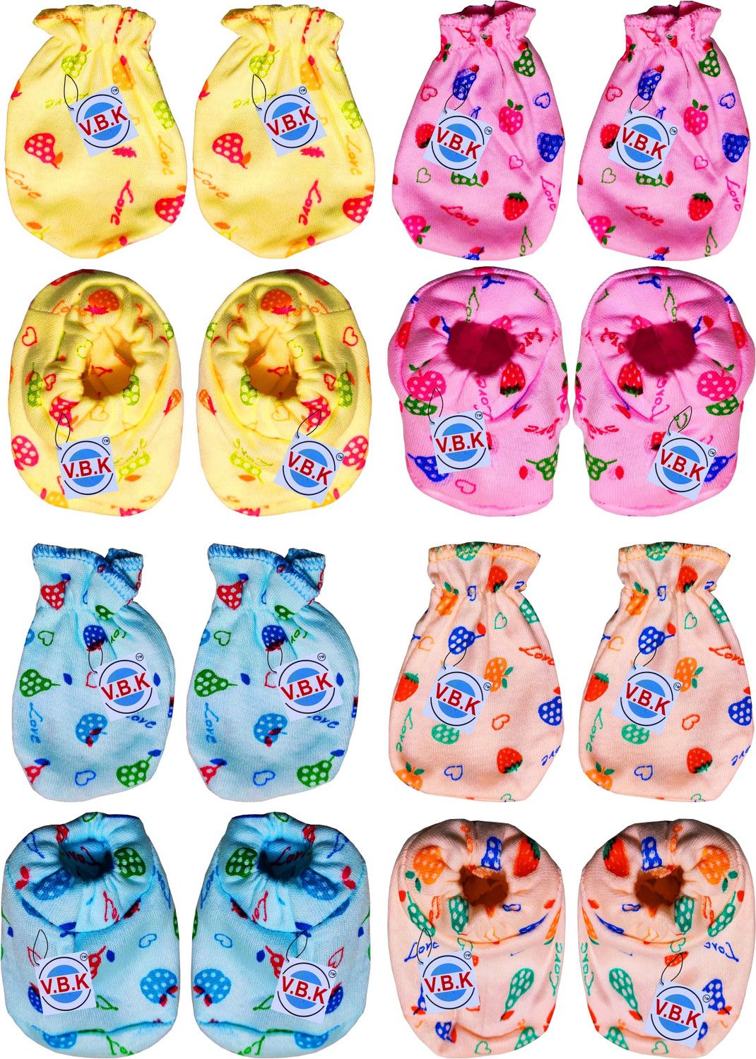 Image of V.B.K Baby Clothes With Jabla,Nappy, Mitten Booties and Cap and Khoyu ,0 to 6 Months