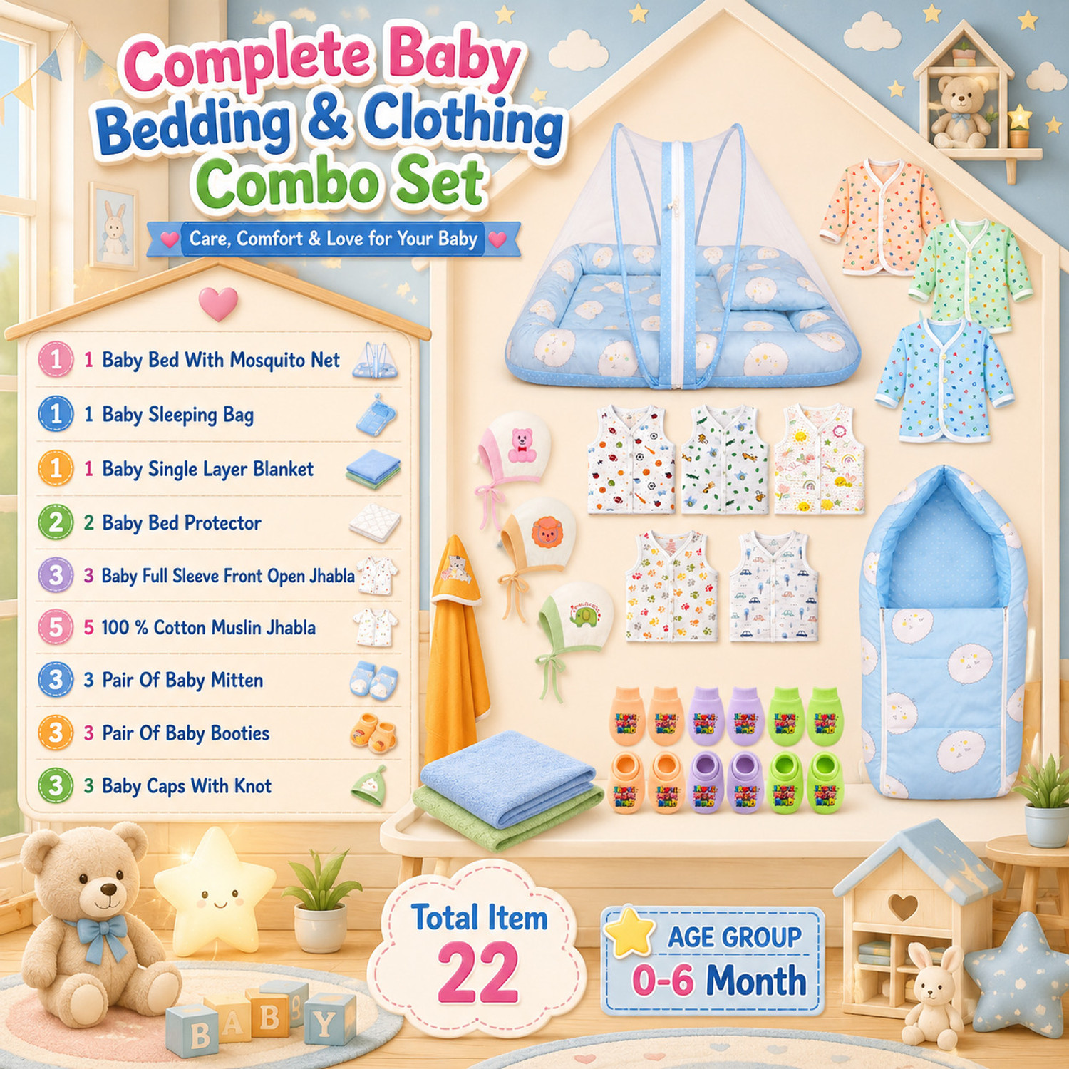Image of Toddylon New Born Baby Daily Essential Complete combo Pack