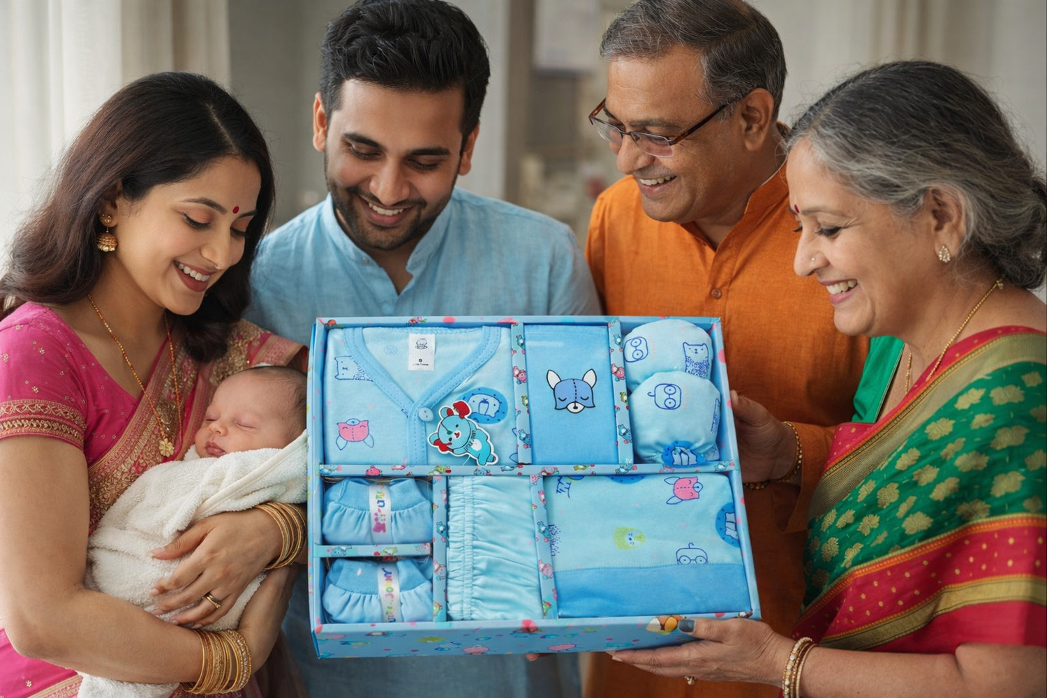 Image of Winwega NewBorn Baby Gift set 0 to 3 month Breathable Fabric 6 pic