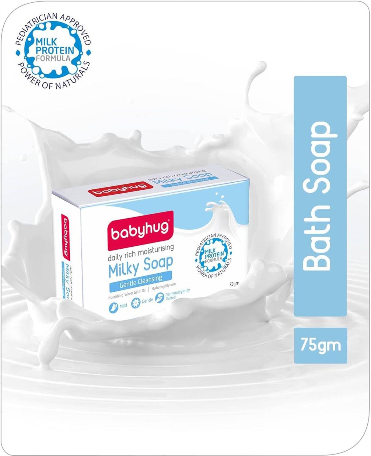 babyhug Daily Rich Moisturising Milky Baby Soap (75G, Pack of 4),