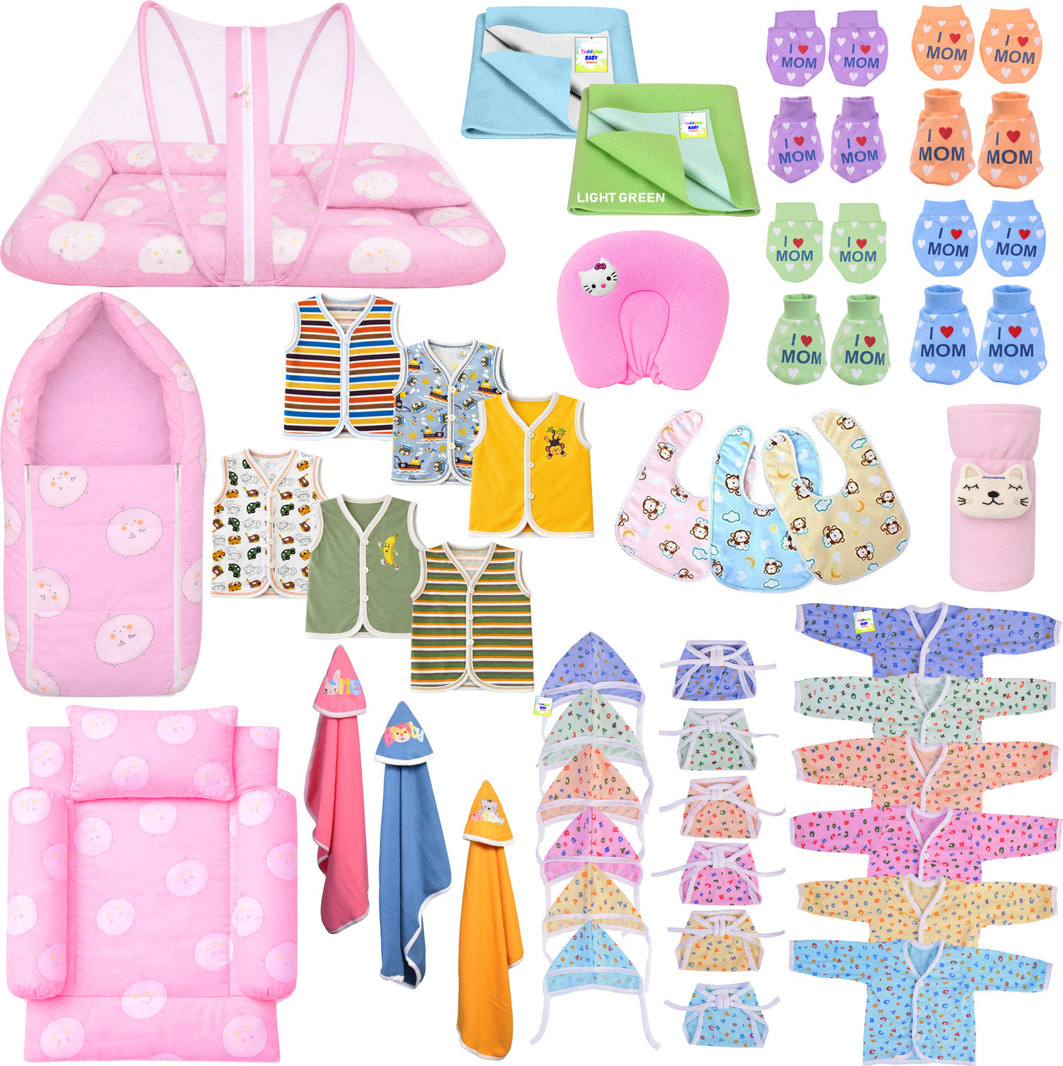 Image of Toddylon New Born Welcome Baby kit 45 Item In 1 Combo Pack