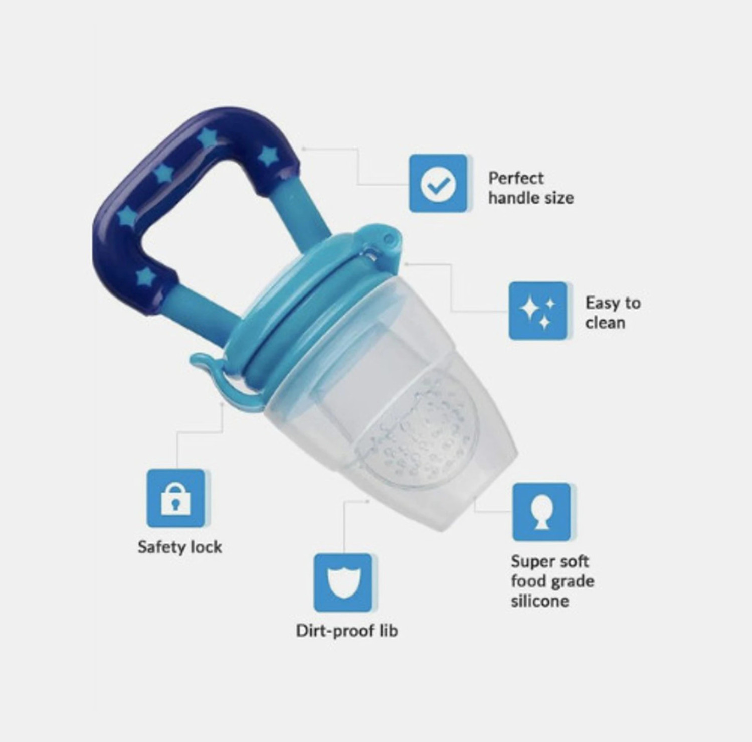 Image of Y.GOYAL&CO. Baby Feeding Combo Set Steel Bottle Bibs Fruit Feeder Brush Kit 250ml