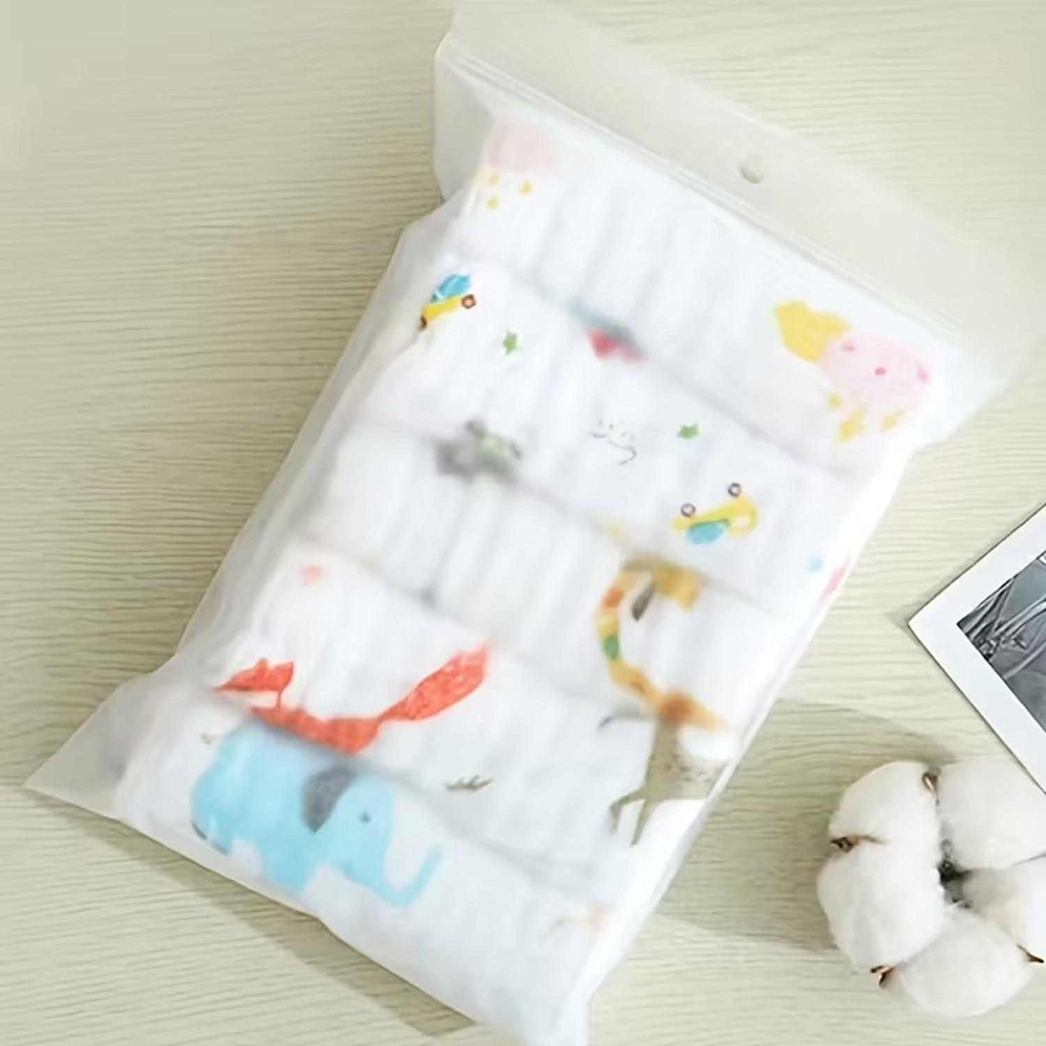 Image of Goyoku Muslin 6 Layer Cotton Face Towels for Newborn Baby Extra Soft Hankies Reusable