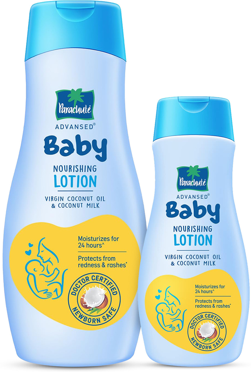 Image of Parachute Advansed Baby Lotion for New Born Babies | Virgin Coconut Oil & Milk | 410+200ml
