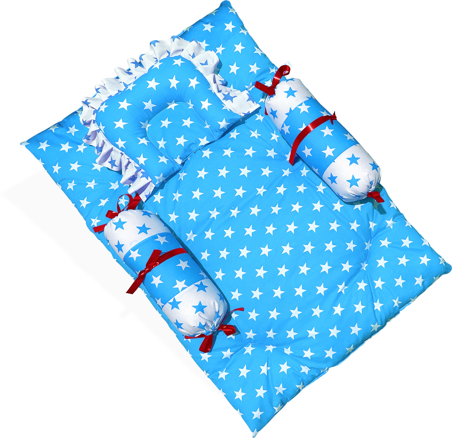 Image of MOM & SON Cotton Baby Bed Sized Bedding Set