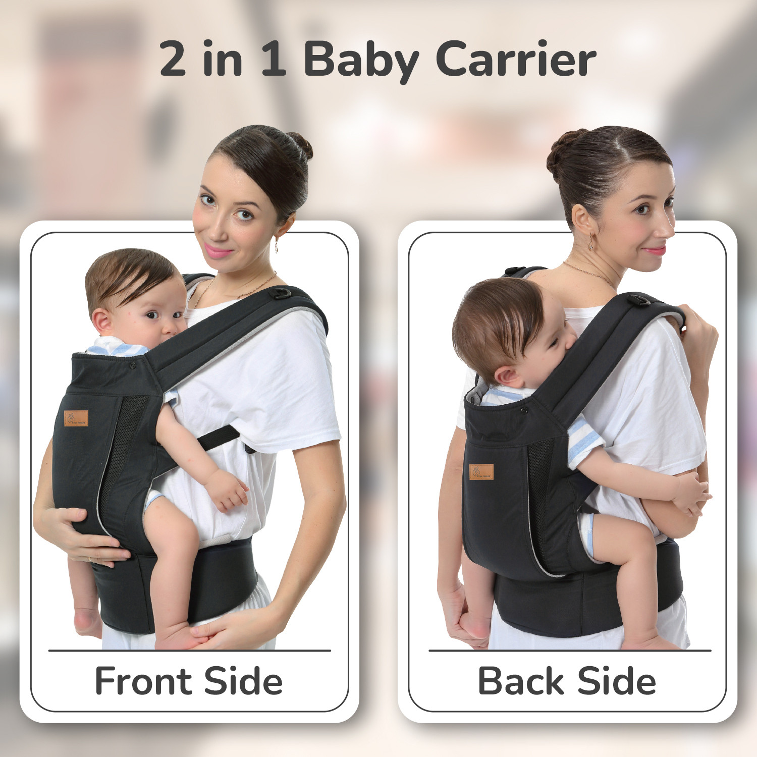 Image of R for Rabbit Comfy Hug Ergo Baby Carrier | Adjustable Lumbar Strap | 2-in-1 baby carrier Baby Carrier