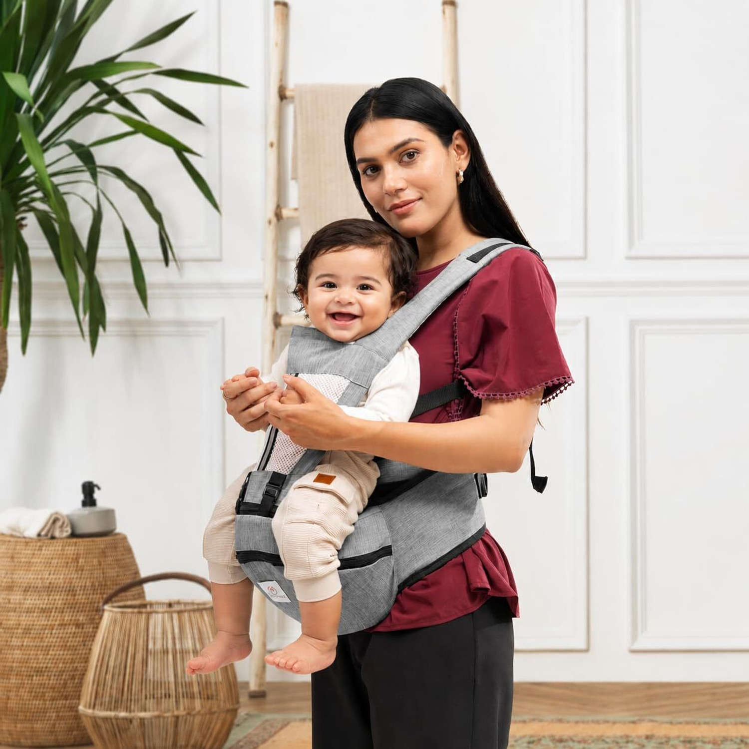 Image of TINYBERG CuddleHipsy 4-in-1 Baby Carrier with Hip Seat, Adjustable Straps & Pockets Baby Carrier