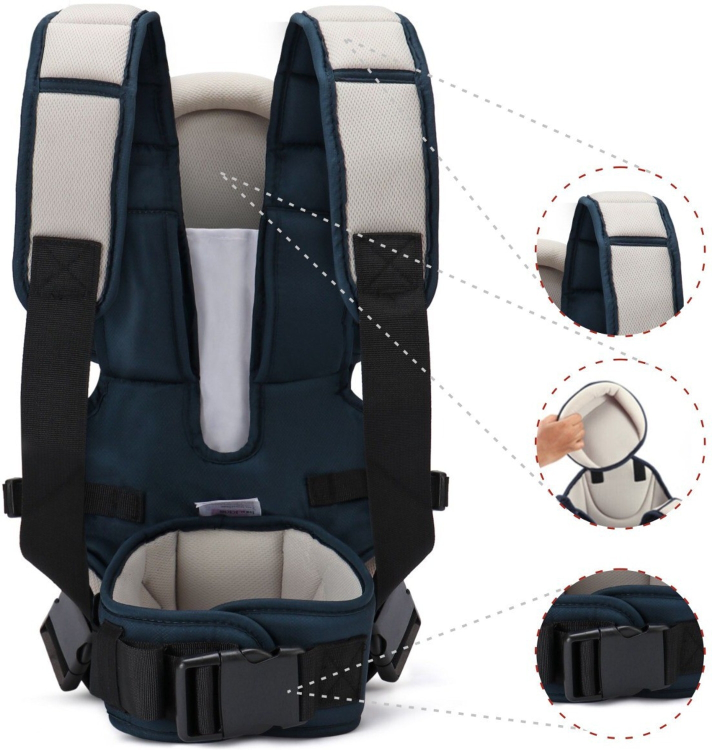 Image of Miss & Chief by Flipkart 3 Way Baby Carrier With Detachable Bib & Head Cushion Baby Carrier