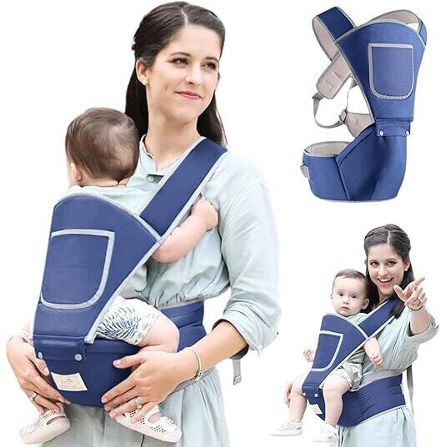 Image of Obaby Carrier Hip Seat 5 Carry Positions, Travel and Daily use Baby Carrier