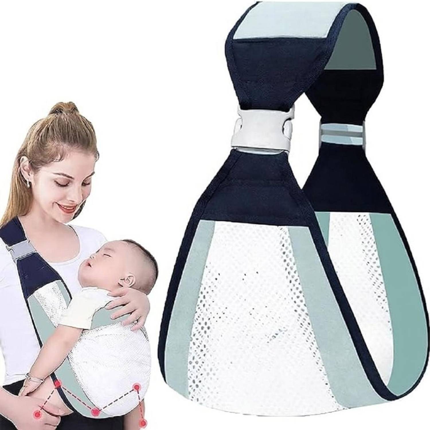 ABC Breathable Mesh Baby Sling Carrier | Adjustable Shoulder Strap for Newborns Baby Carrier