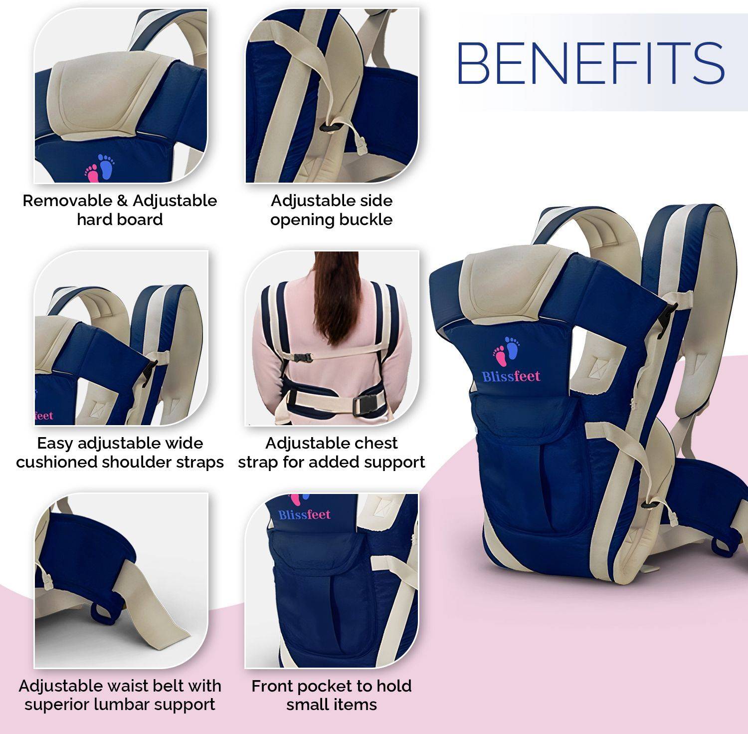 Blissfeet01 Baby Carrier Blue - Image 3
