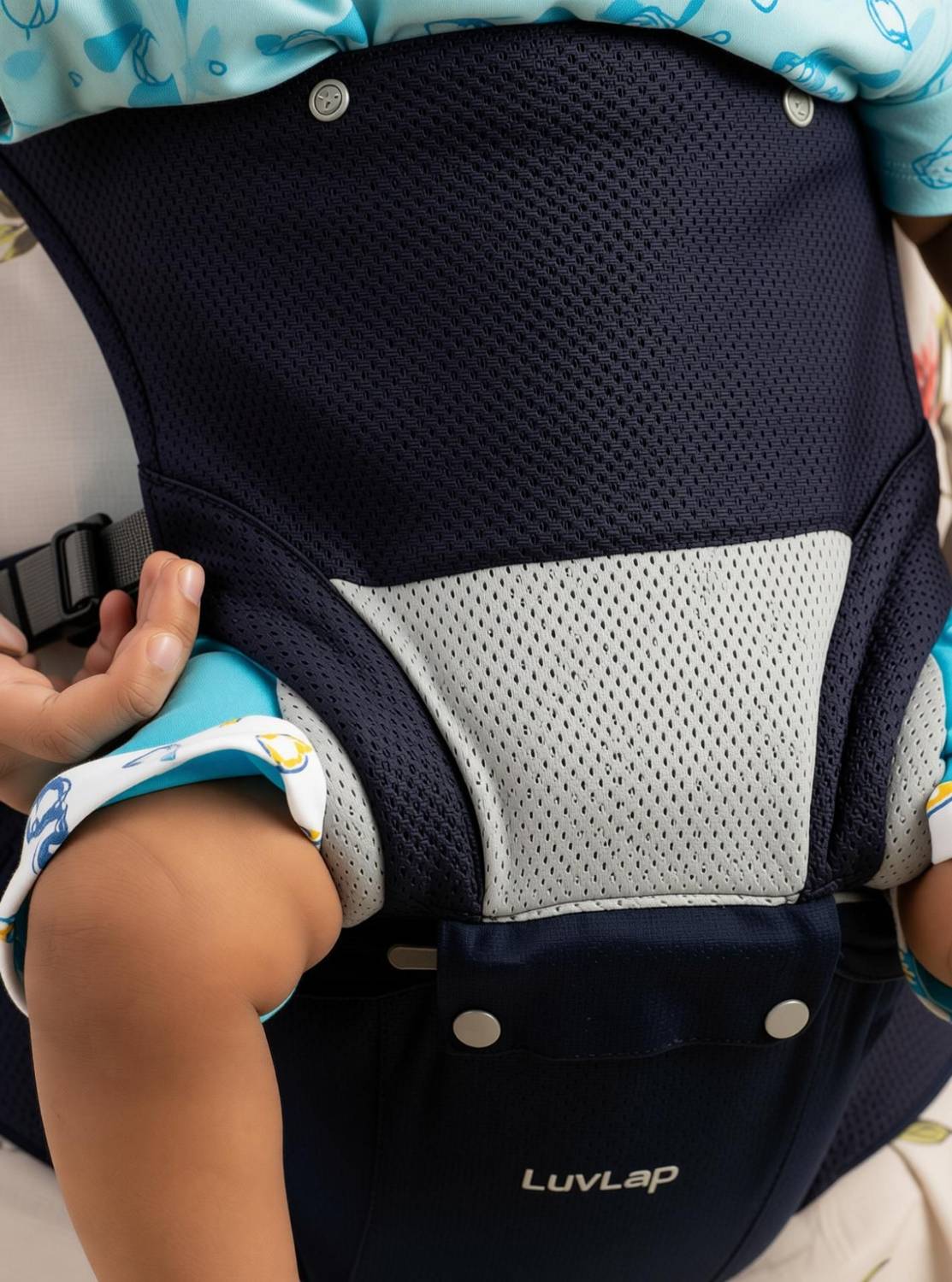LuvLap Comfy Baby Carrier with Detachable Hip Seat - Image 4