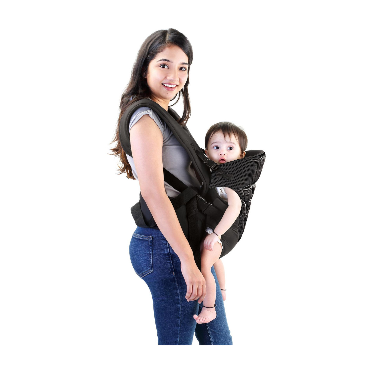 Beebaby Omni Breathe 3 in 1 Adjustable Baby Carrier with Head Support(3.5-12kgs Infants) Baby Carrier