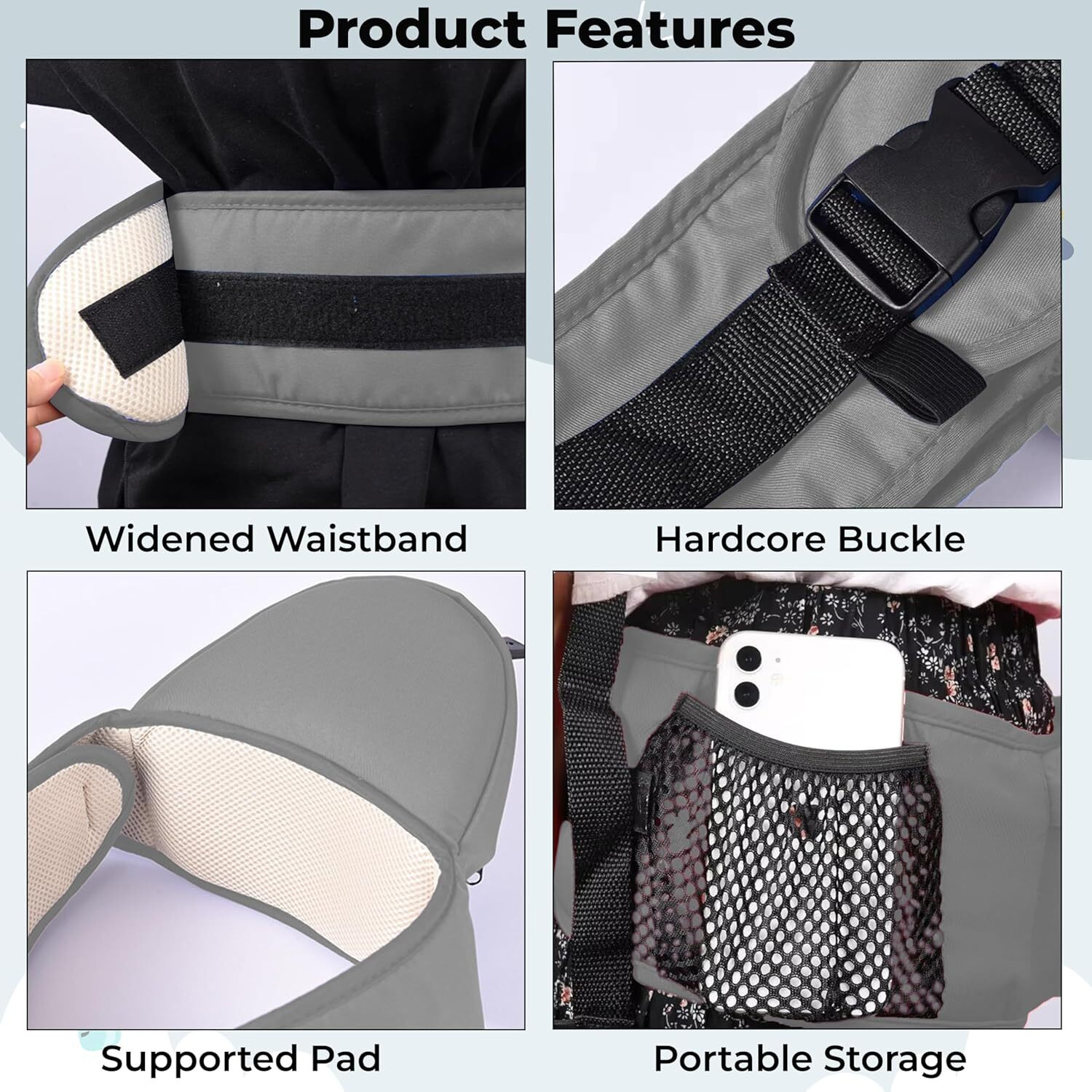 Image of Bembika Adjustable Hip Seat Baby Carrier - Comfortable & Safe for Newborns and Toddlers Baby Carrier