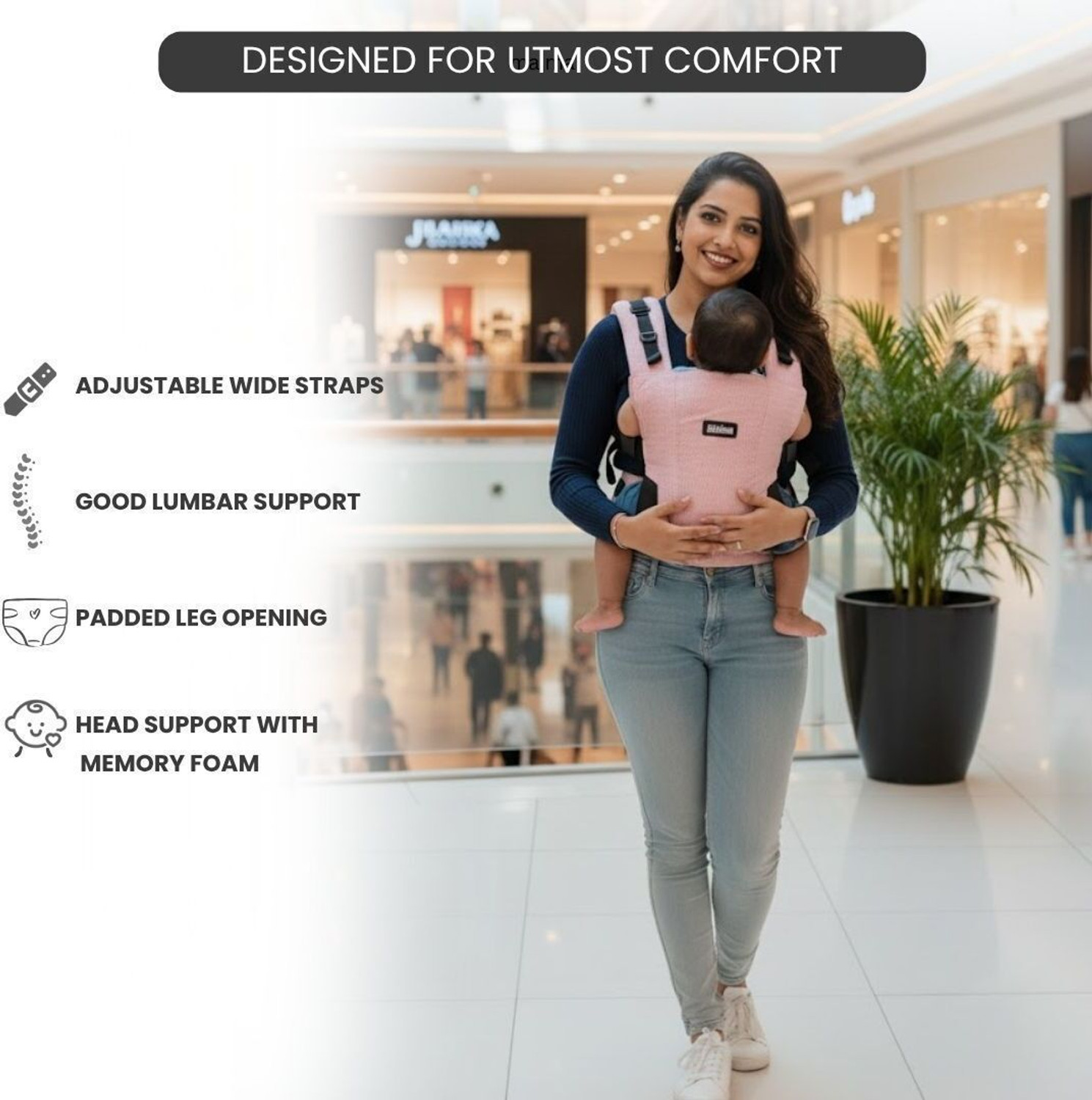 Image of LITTLEBUM 3 in 1 Ergonomic Sling Carrying Bag, for 4 to 12 Month Baby Carrier