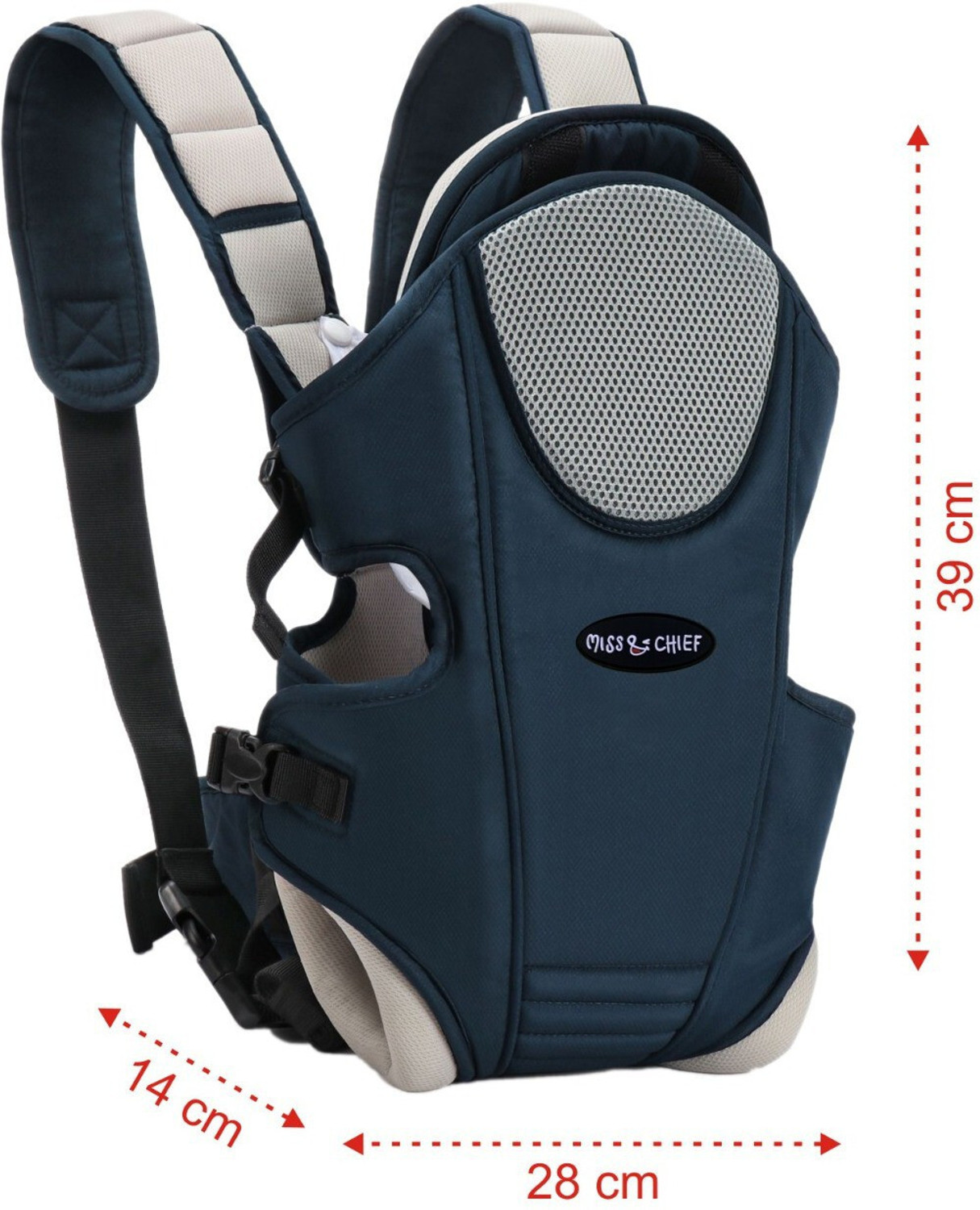 Image of Miss & Chief by Flipkart 3 Way Baby Carrier With Detachable Bib & Head Cushion Baby Carrier