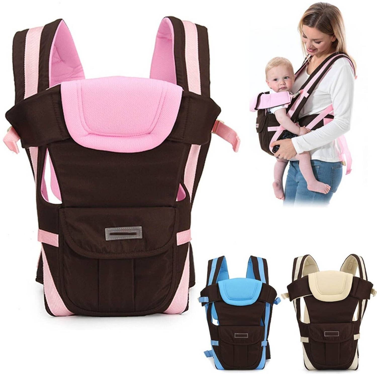 AEREX Baby Carrier 4-in-1 Carrier Baby Sling Carrier Kangaroo Bag Toddler Carrier Baby Carrier