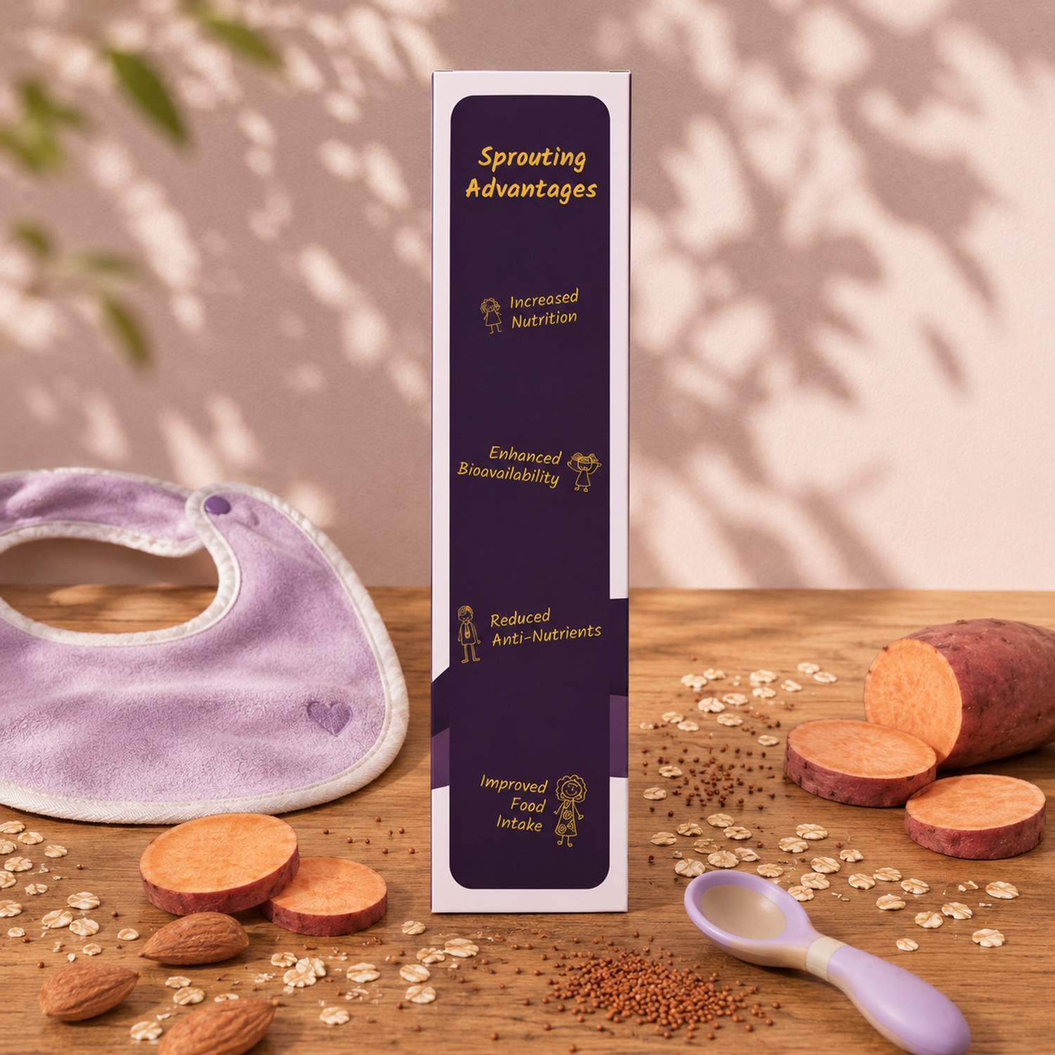 Image of PurFerme Project Sunrise Bowl Sprouted Ragi & Sweet Potato Porridge Mix | No Preservatives Cereal