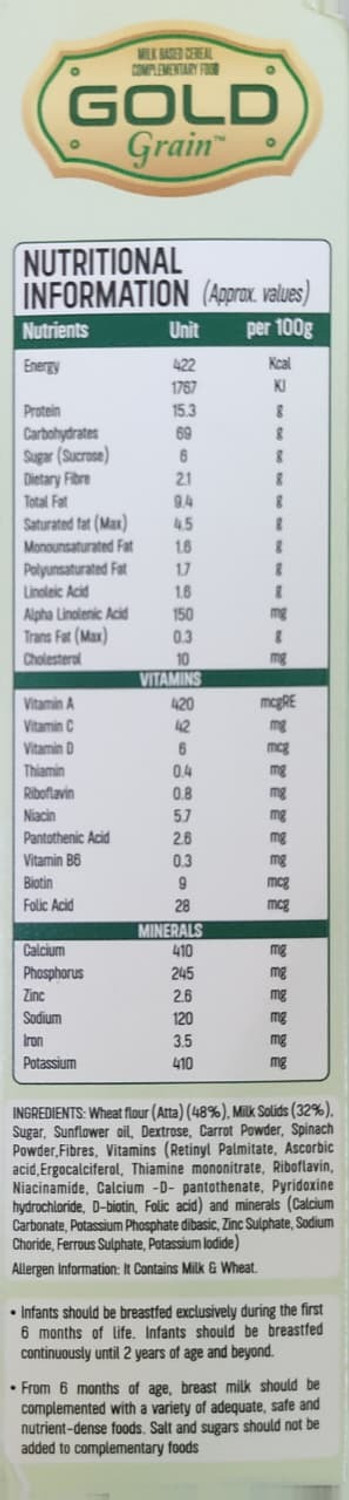 Image of GOLD GRAIN WHEAT & VEGETABLES Baby Cereal Cereal