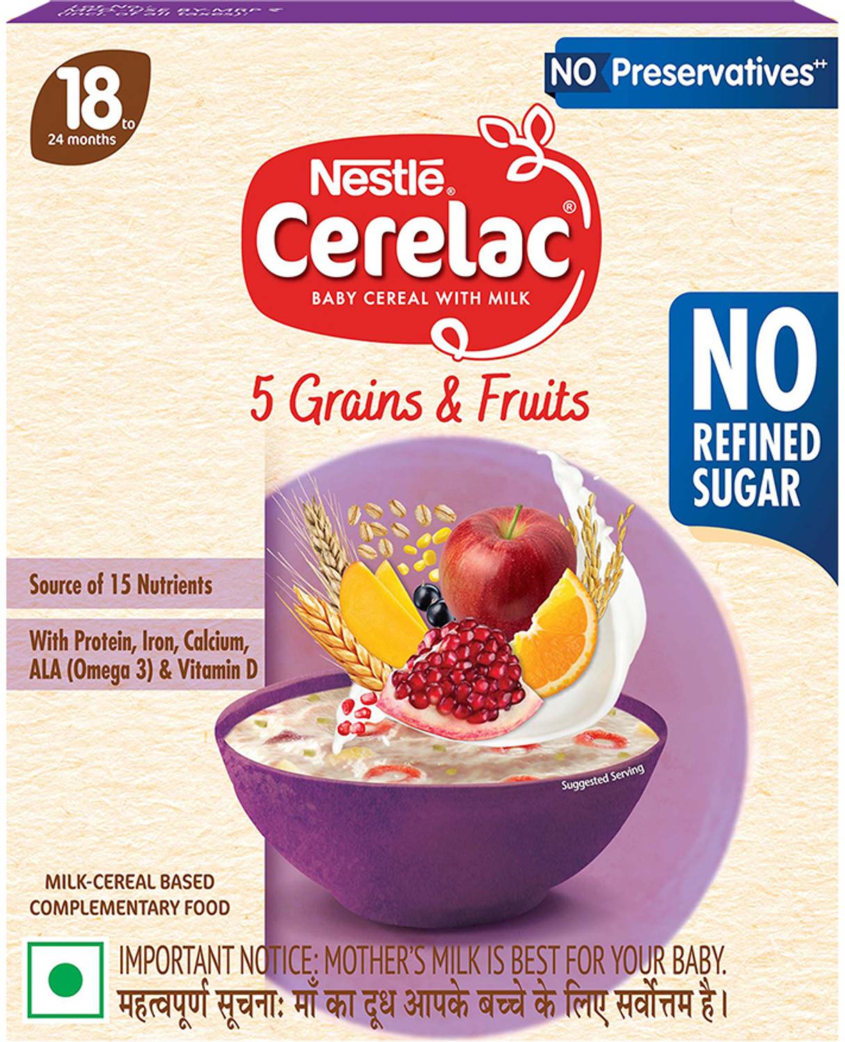 Cerelac Baby Cereal 5 Grains & Fruits for 18 -24 months Cereal (3