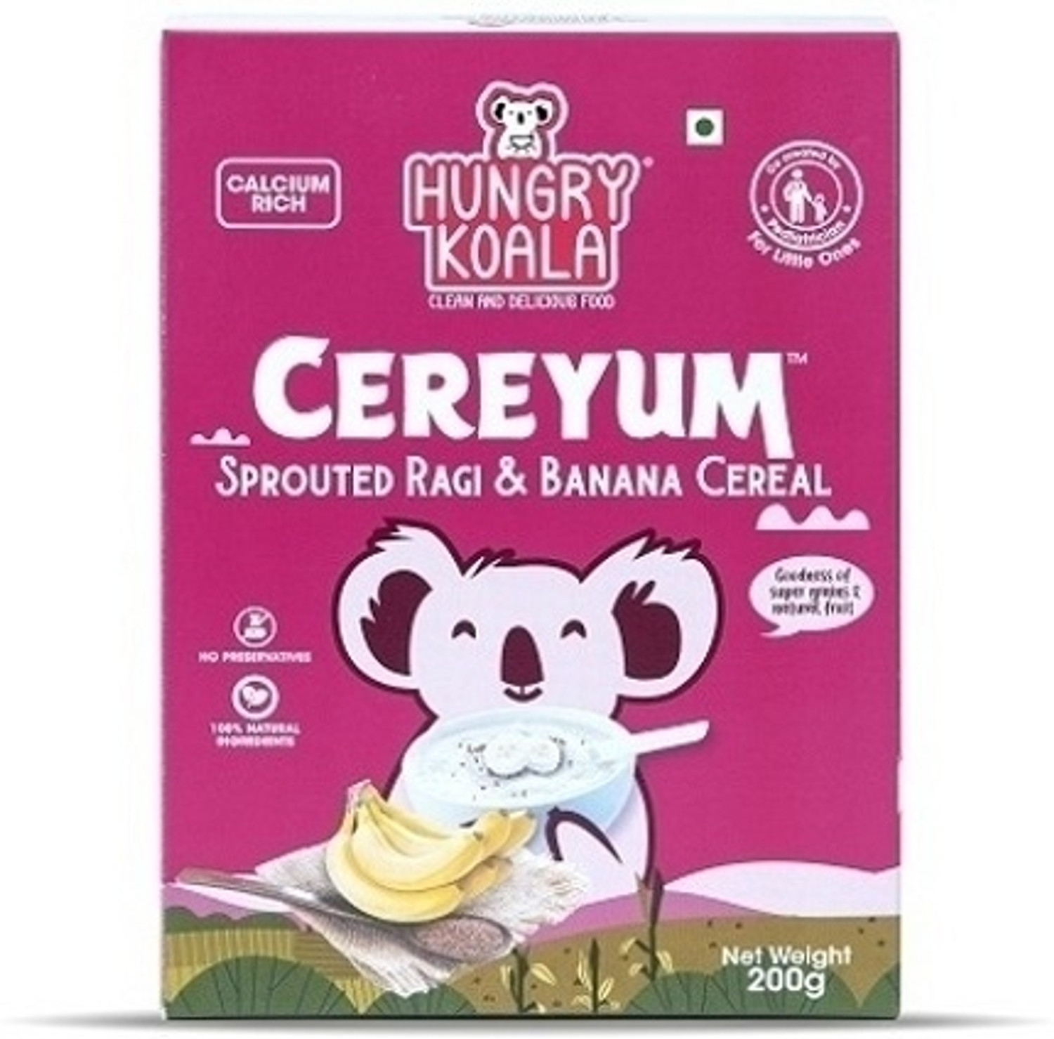 Image of HUNGRY KOALA SPROUTED RAGI & BANANA Cereal