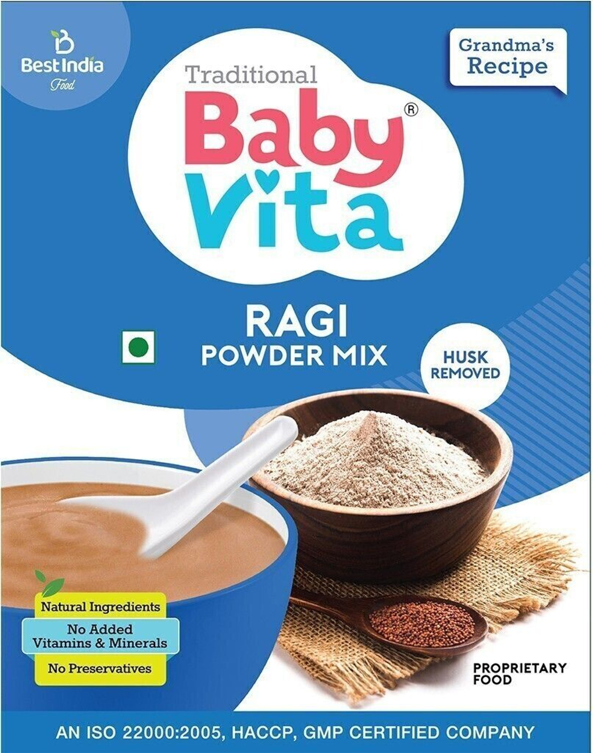 Image of Babyvita Ragi Powder|Gluten /Allergen-Free|No Preservatives|Digestive Cereal
