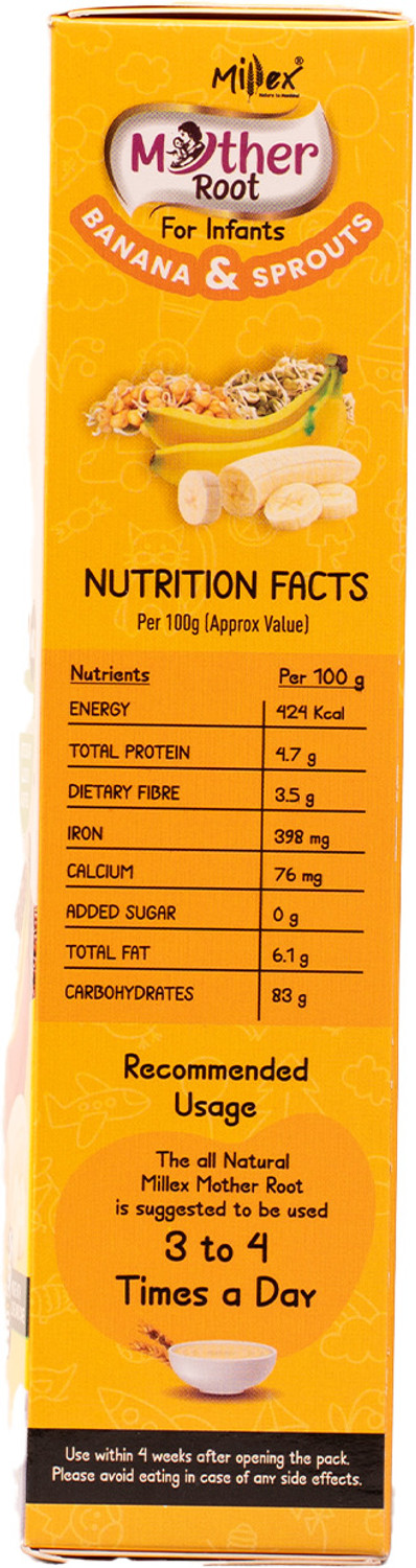 Image of Millex MotherRoot | Banana & Sprouts (Each 400 G) - Value Packs Cereal