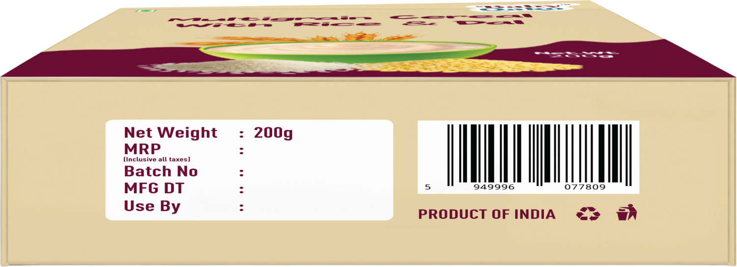 Image of BABY QAKO Multigrain Cereal Rice & Moong Dal Porridge Mix | Instant Cereal