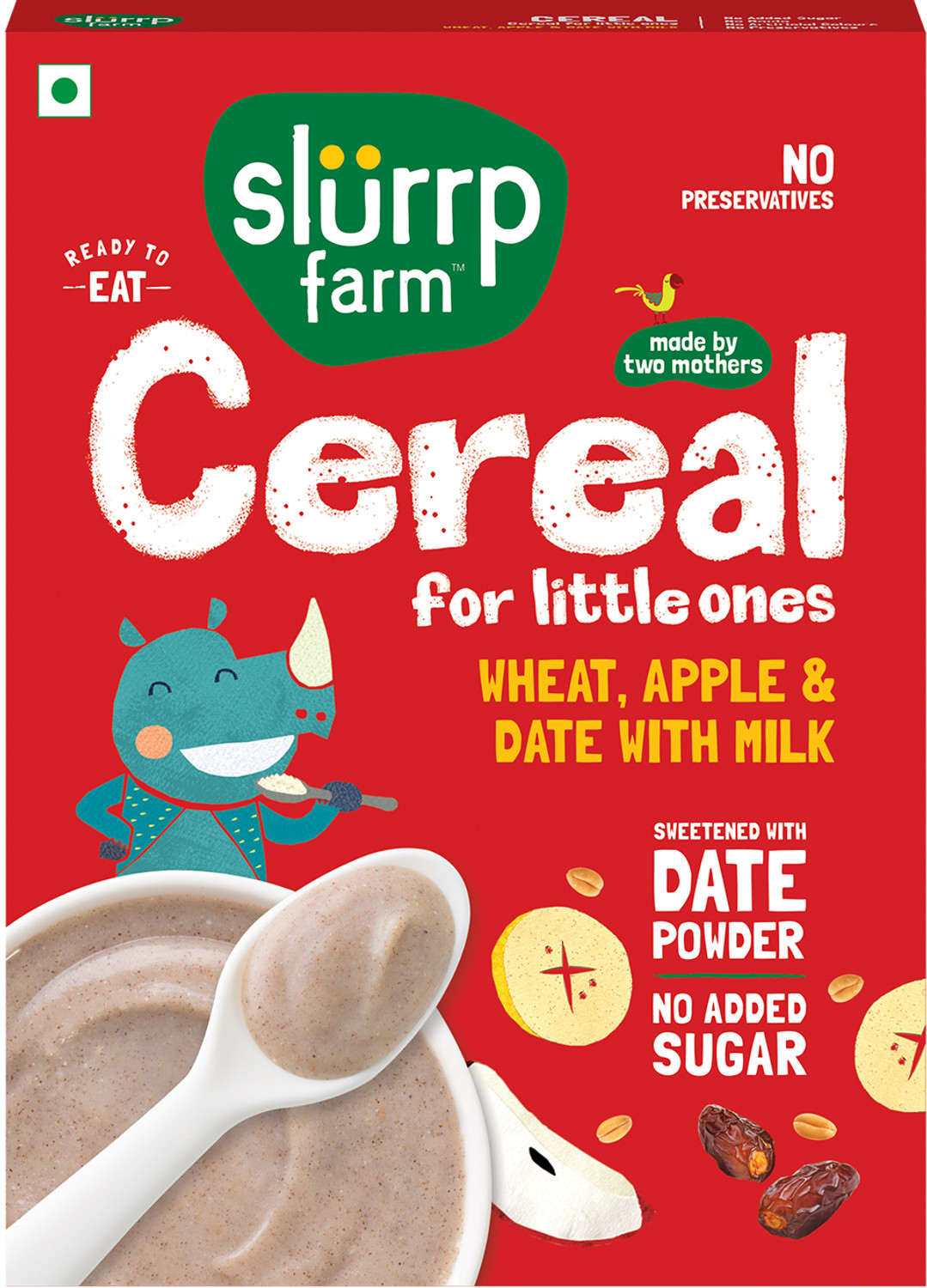Image of Slurrp Farm Wheat, Apple and Date with Milk Cereal