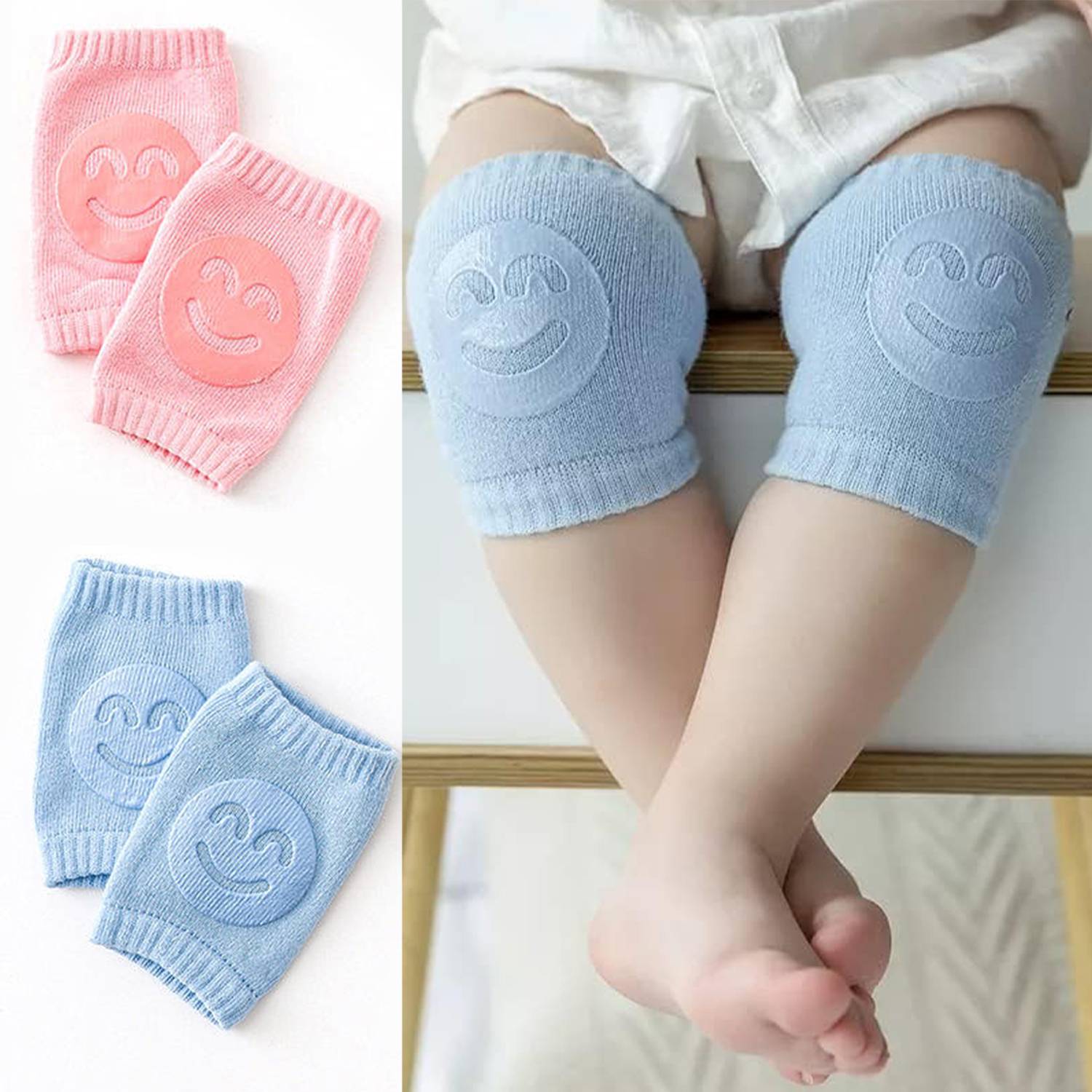BabyPro Set of 2 Pairs for Toddlers, Baby Elbow & Knee Protector, Anti-Slip Multicolor Baby Knee Pads
