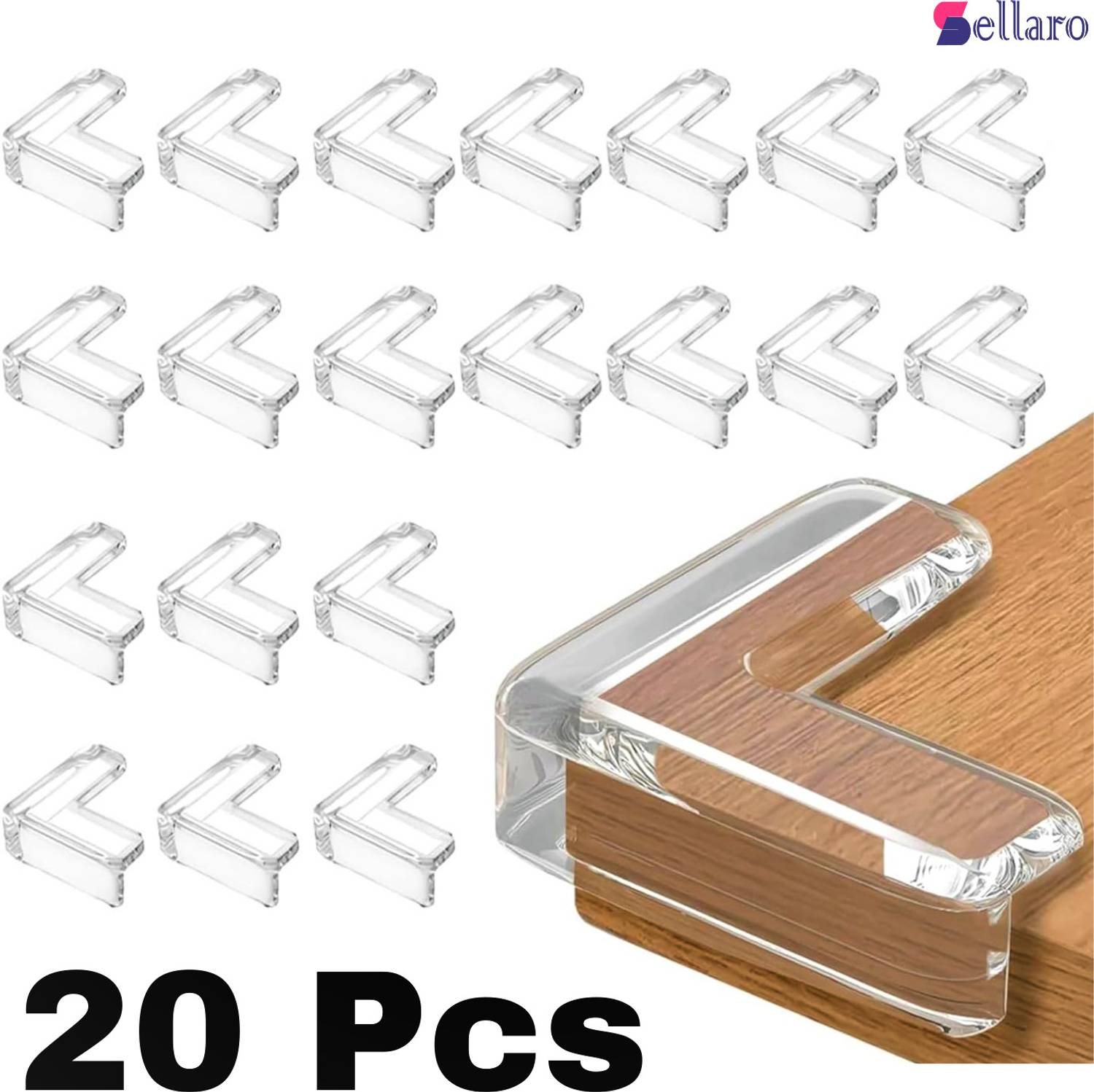 SELLARO (Pack of 20) Silicon Corner Protector for Table Corner Guards for Baby Safety
