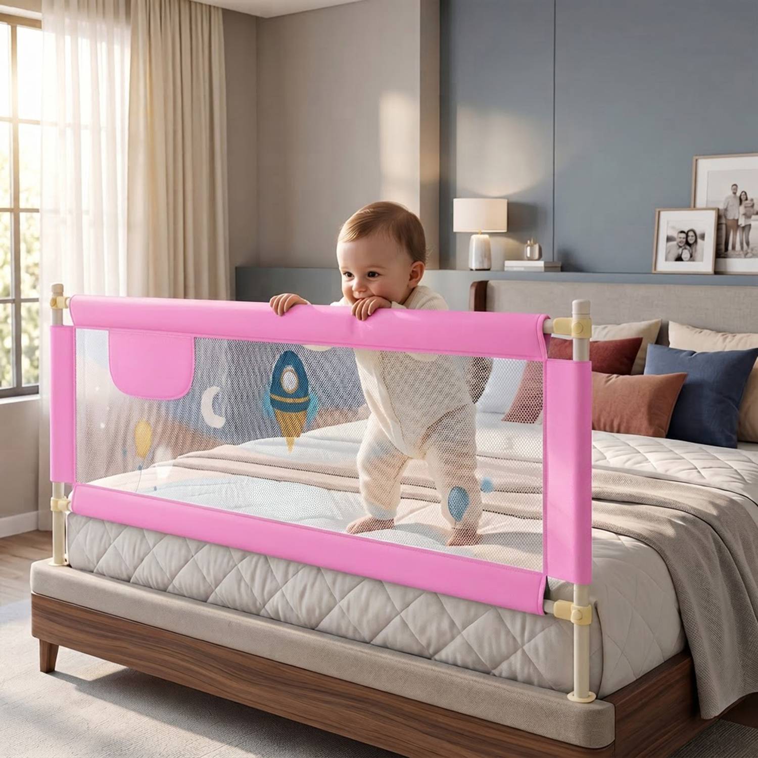 baybee Baby Safety-Portable and Foldable Full Bed Rail