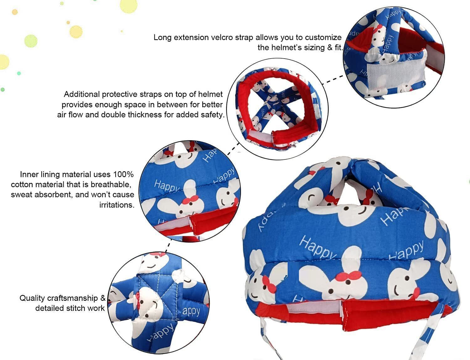 Image of GRIP GOLD Baby Soft Safety Helmet & Head Protector