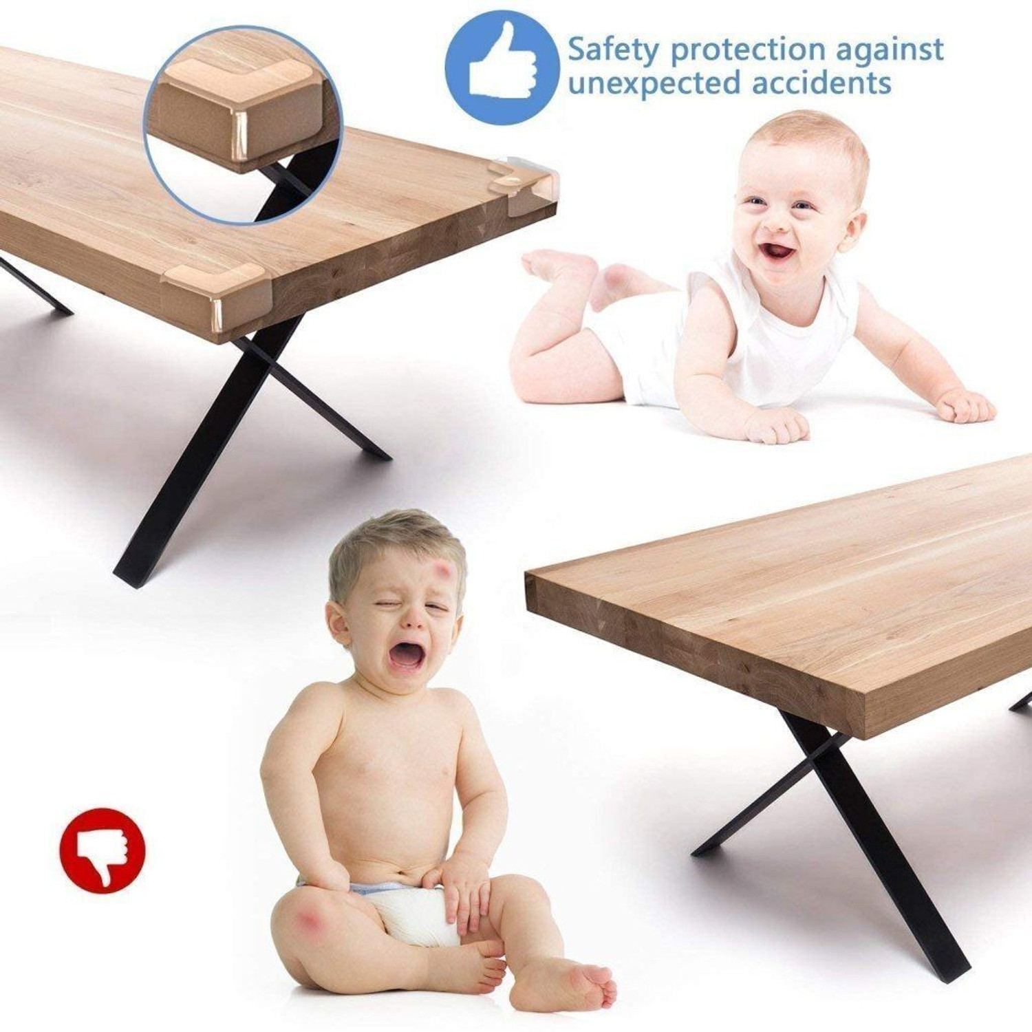 Image of KLAPAVRIKSHA (Pack of 12) Silicon Corner Protector for Table Corner Guards for Baby Safety