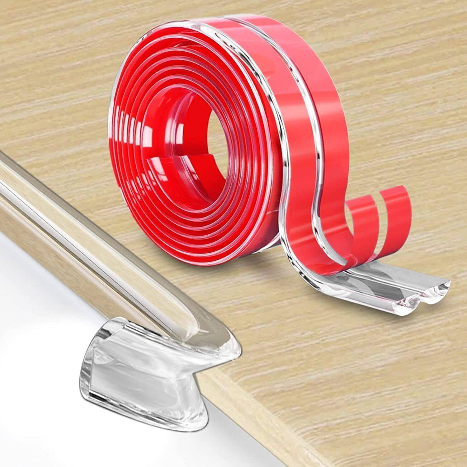 Greyoe 10-Meter Silicone Edge Protector Strip, Baby Proofing Edge (trasperent)