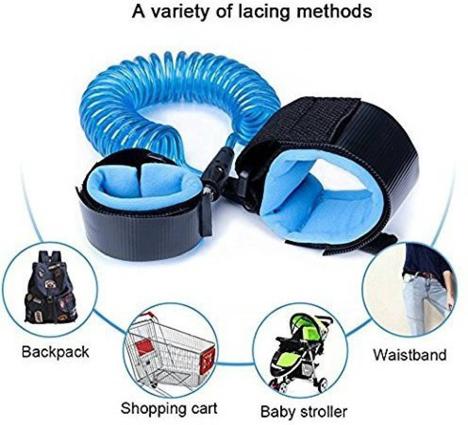 Antoj Child Safety Anti Lost Wrist Link Harness Strap Rope Leash, Walking Hand Belt