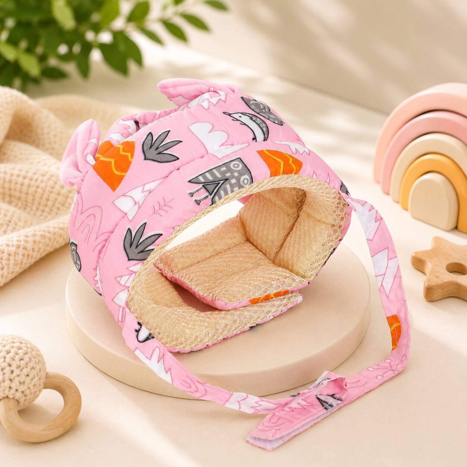 Adore Reindeer Baby Safety Adjustable Heavy Cushioned Head Gear/ Helmet
