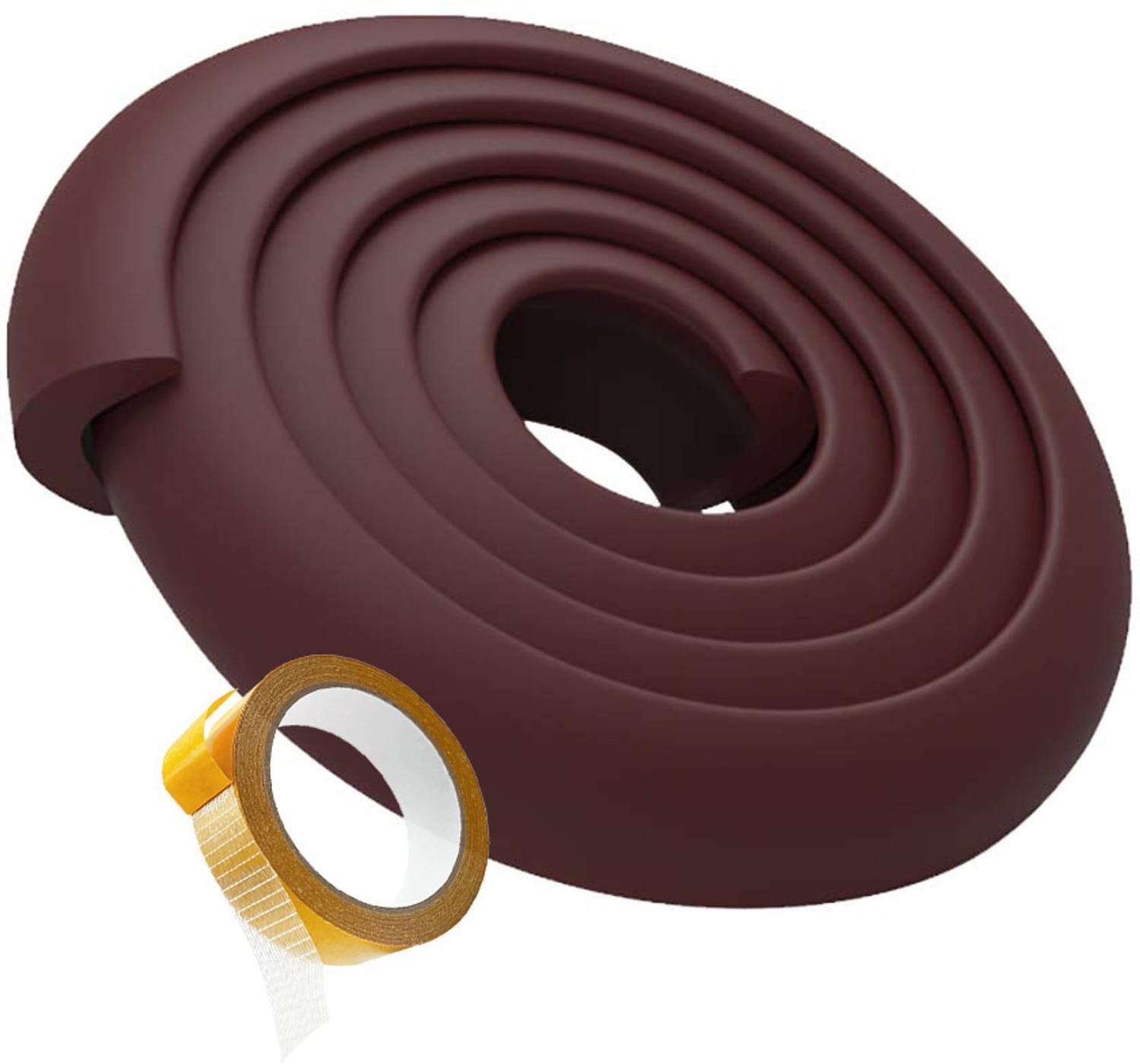 APPLEFLARE Baby Safety Strip Furniture Edge Cushion Cover,Brown (2 Meter 6 FeetTape)(Brown)