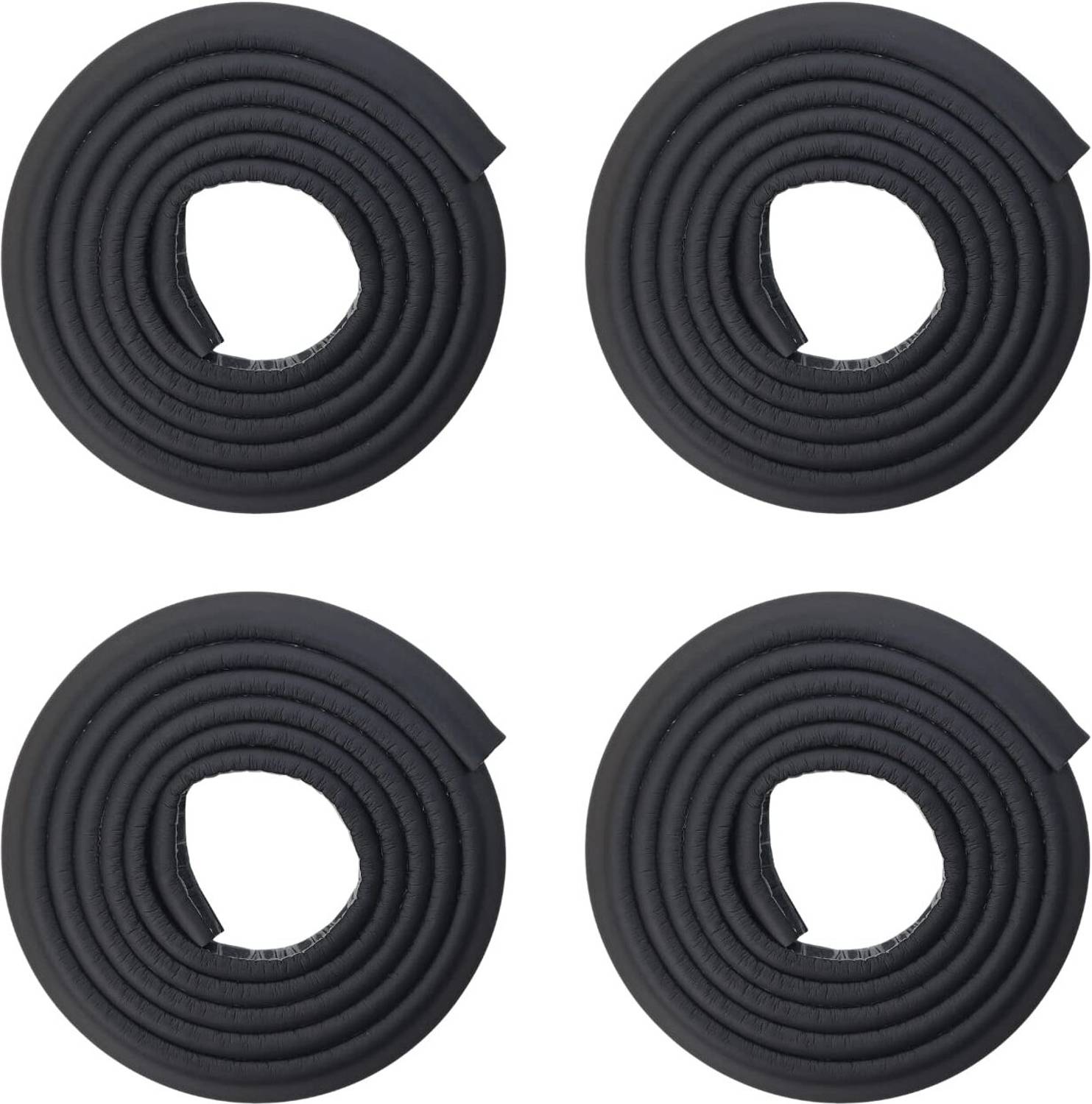 BabySafeHouse Safety Foam Child & Baby Safety Products Furniture Edge Guard Strip, Corner foam Bumper Collision Protector Glass Table Black Colour 4 Pieces (2 metre) with strong adhesive