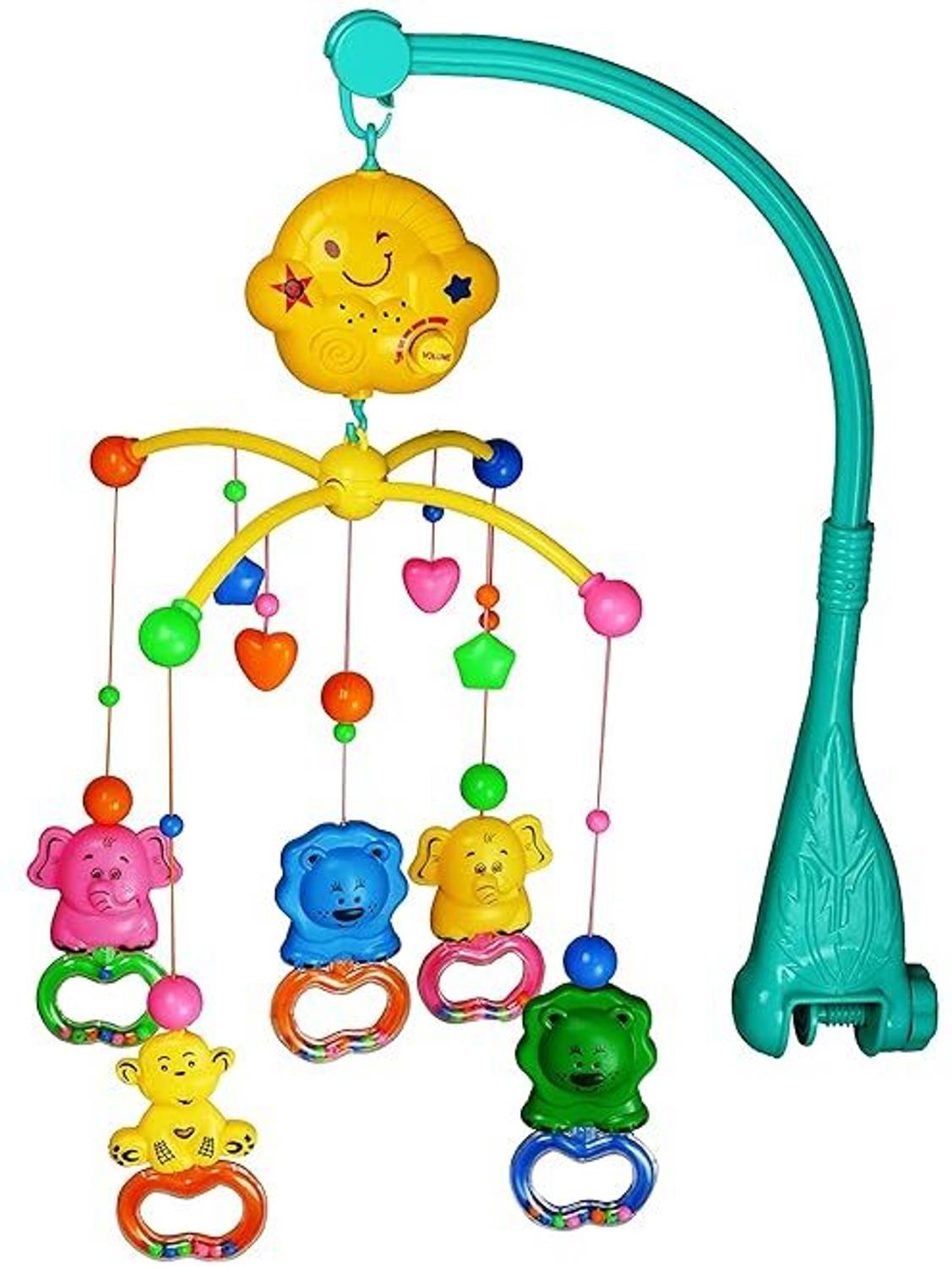 BabyGo Zoo Musical & Light Rattle Cot Mobile for Cradle and Bed Jhoomer Rattle