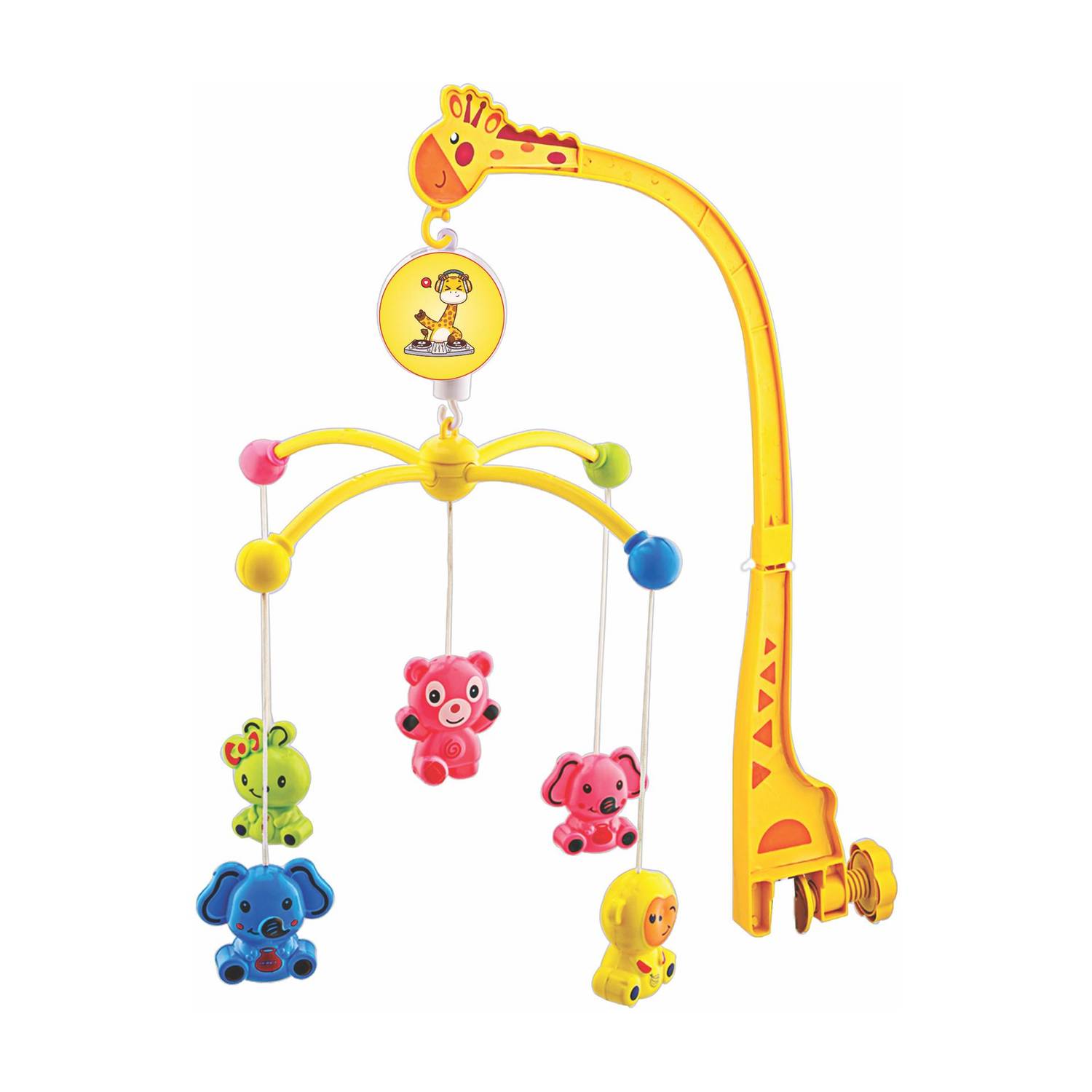 BabyGo Rotating Giraffe Musical Rattle Cot Mobile for Cradle and Bed Jhoomer Rattle