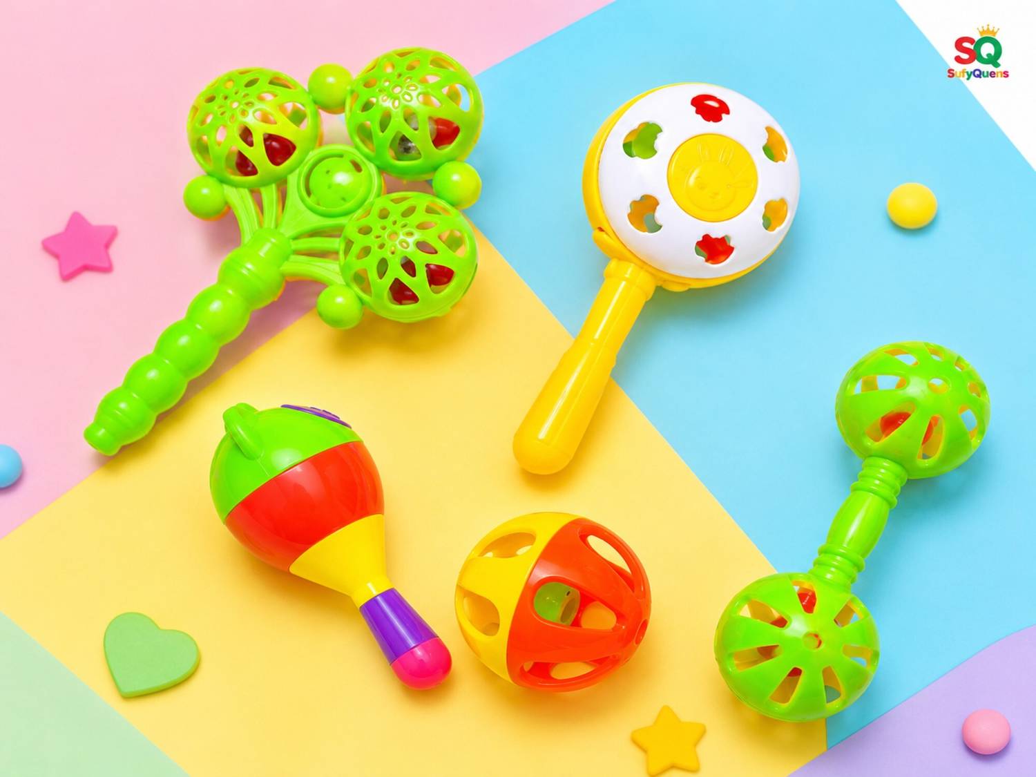 SufyQuens Baby Rattle Toy Set Multicolor - Image 5