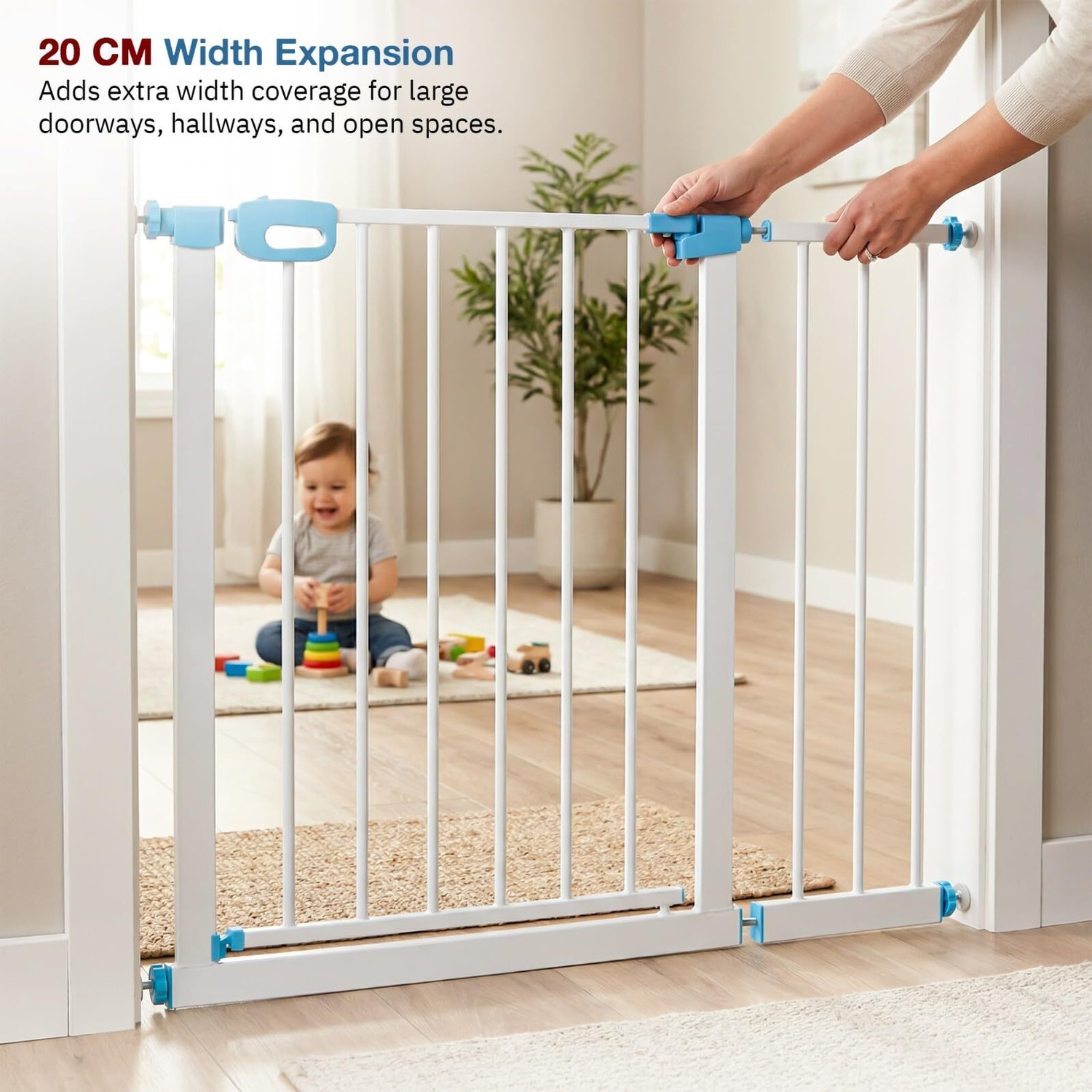 Image of baybee Safety Gate Extension 20cm | Baby Gate Extender for Kids Dual Side Compatible Safety Gate