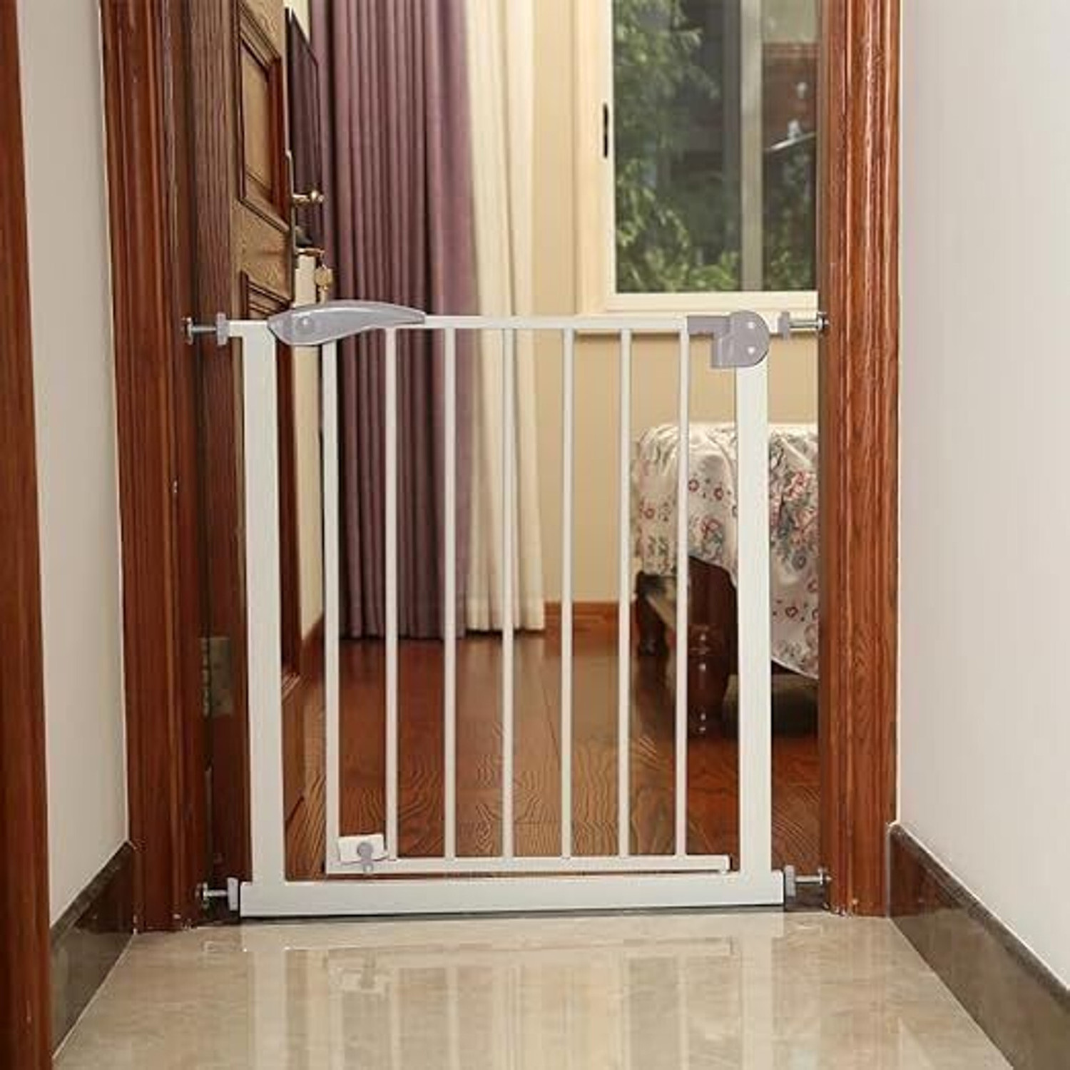 Image of Safe-o-kid Adjustable 1-Year Warranty, No Drill Required (75-85 cm) 2-Way Auto-Close Safety Gate