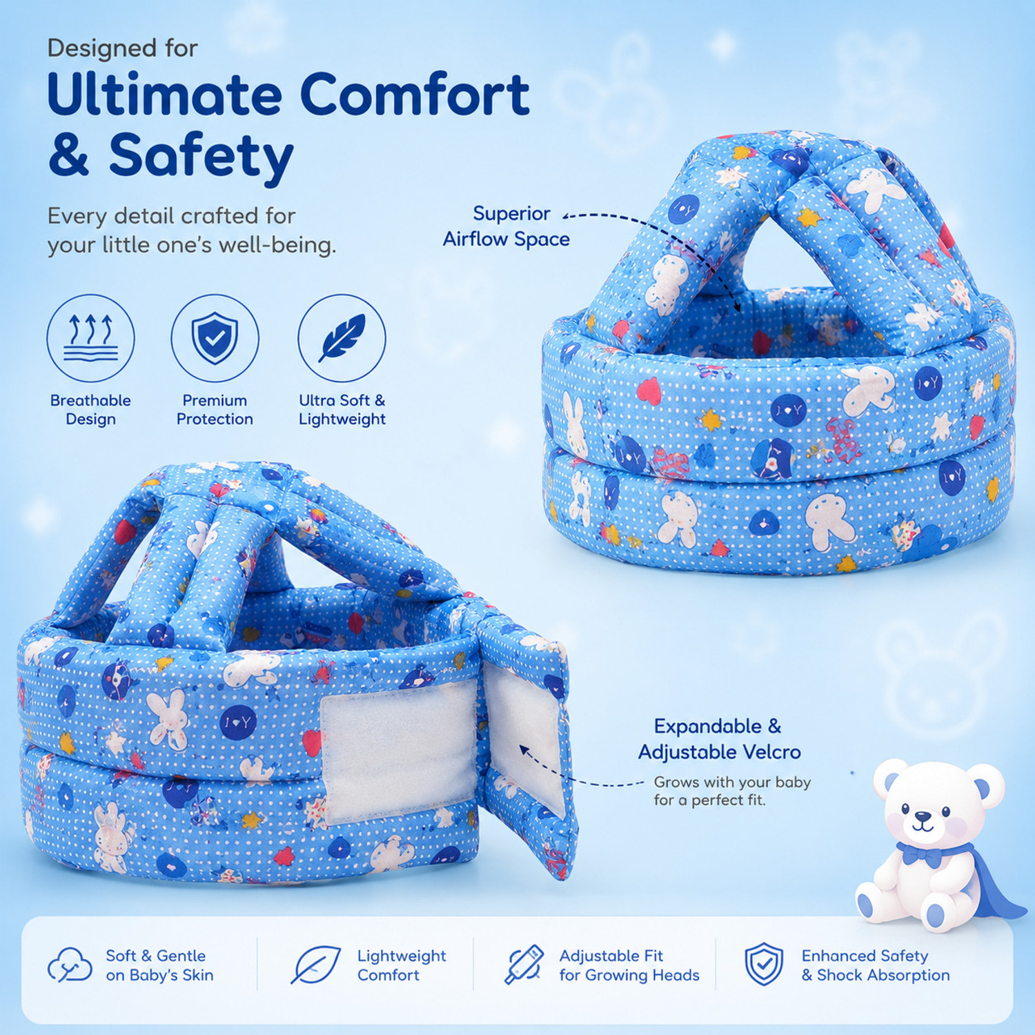 Image of Omsurajiya Safety Baby Helmet