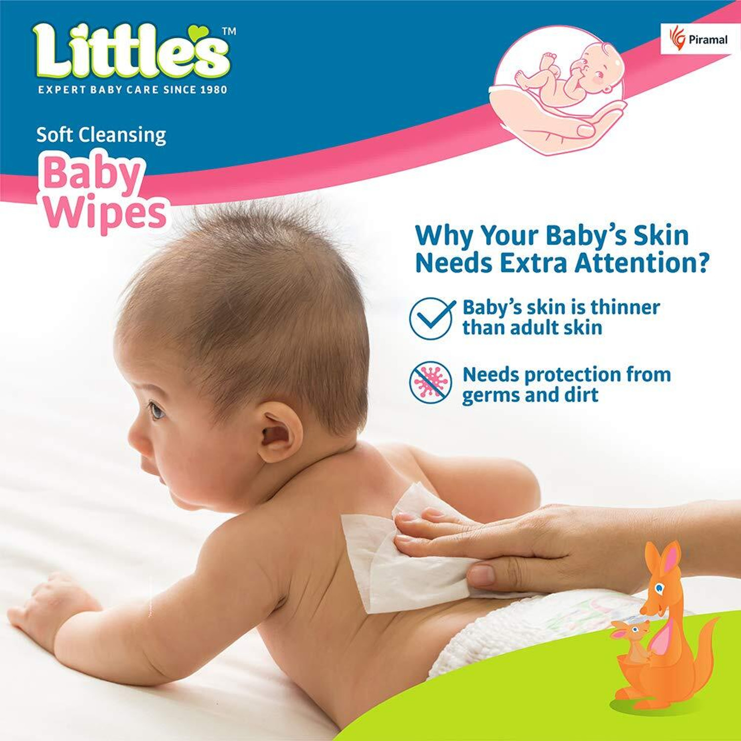 Image of Little's Baby Expert Care MoistureSure Wipes With Lid